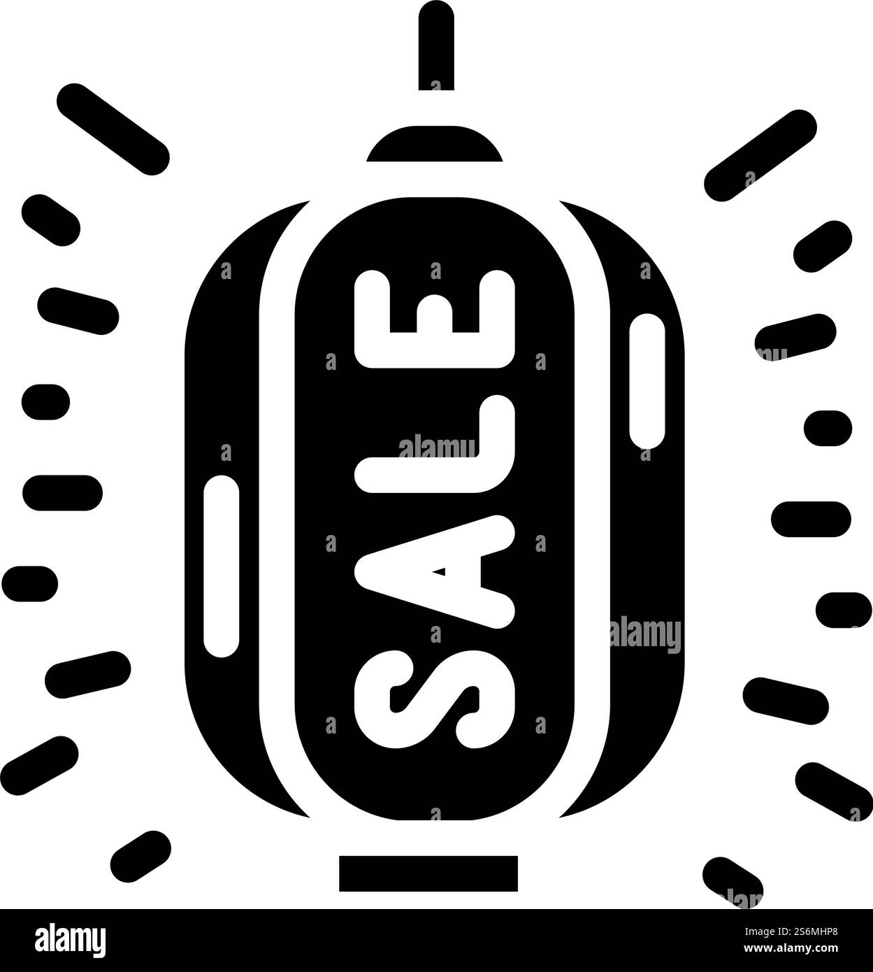 Laterne Verkauf Glyphe Icon Vektor. Laterne Verkaufsschild. Schwarze Abbildung des isolierten Kontursymbols. Laterne Verkauf Glyphe Icon Vektor Illustration Stock Vektor