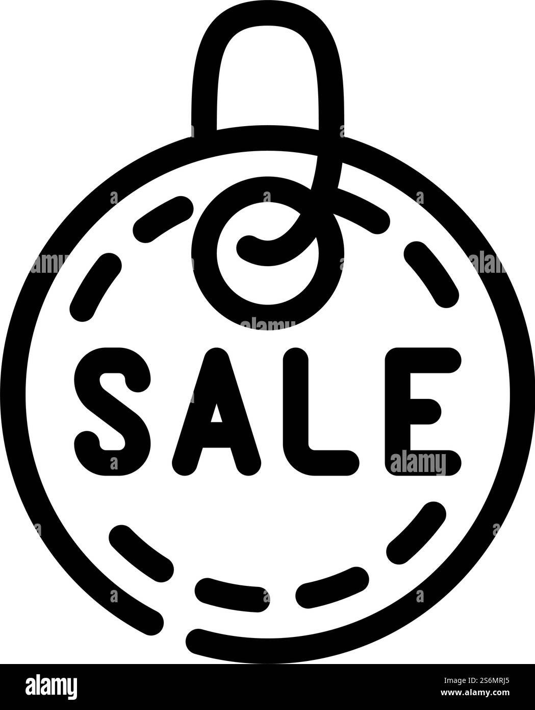 Schmuckstück Verkauf Linie Symbol Vektor. Verkaufsschild für Schmuckstücke. Schwarze Abbildung des isolierten Kontursymbols. Schmuck Verkauf Linie Symbol Vektor Illustration Stock Vektor