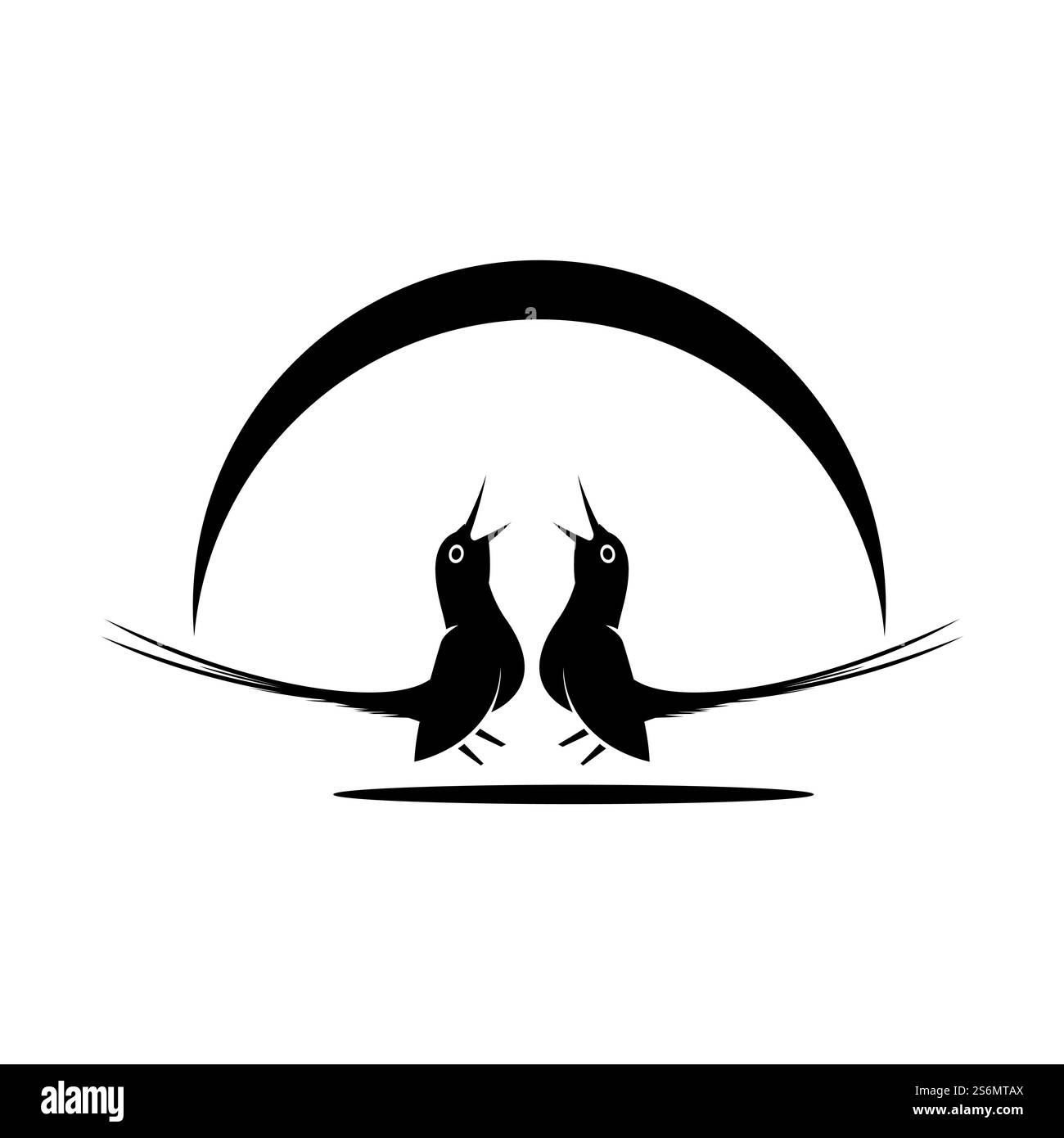 Bird Logo Template Design Vektor, Emblem, Design Konzept, Kreatives Symbol, Symbol Stock Vektor