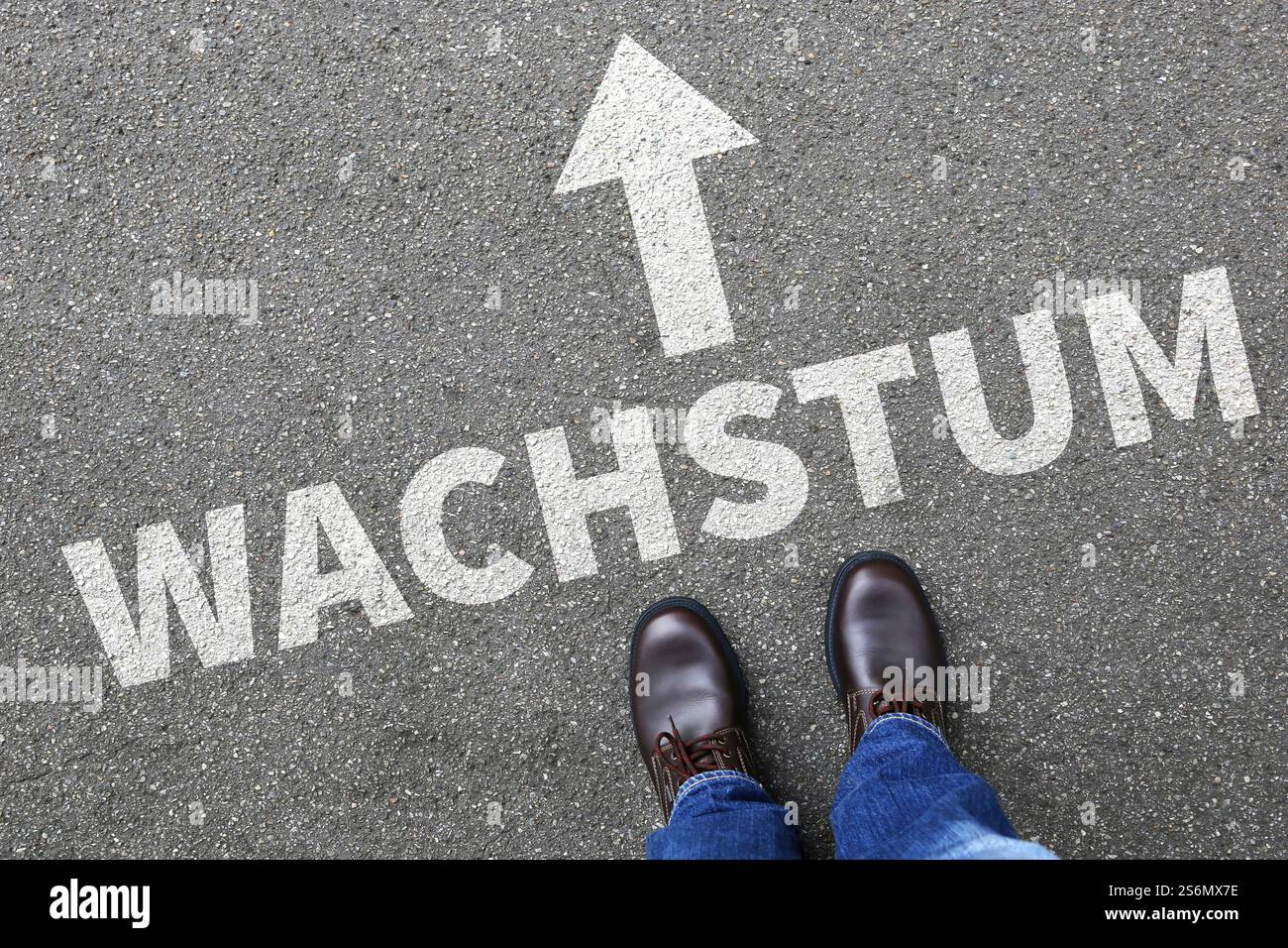 Business man Konzept mit Wachstumserfolg, erfolgreiche Strategie Business man Grow Stockfoto