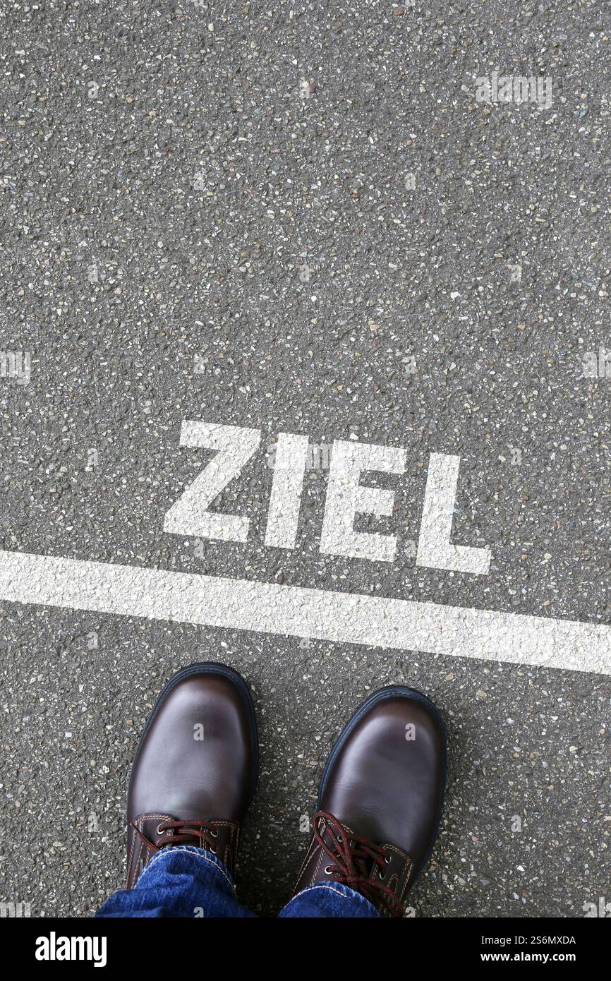 Ziellinie Ziellinie Lauf Erfolg Erfolg Geschäftskonzept Karriere Motivation Wirtschaft Stockfoto