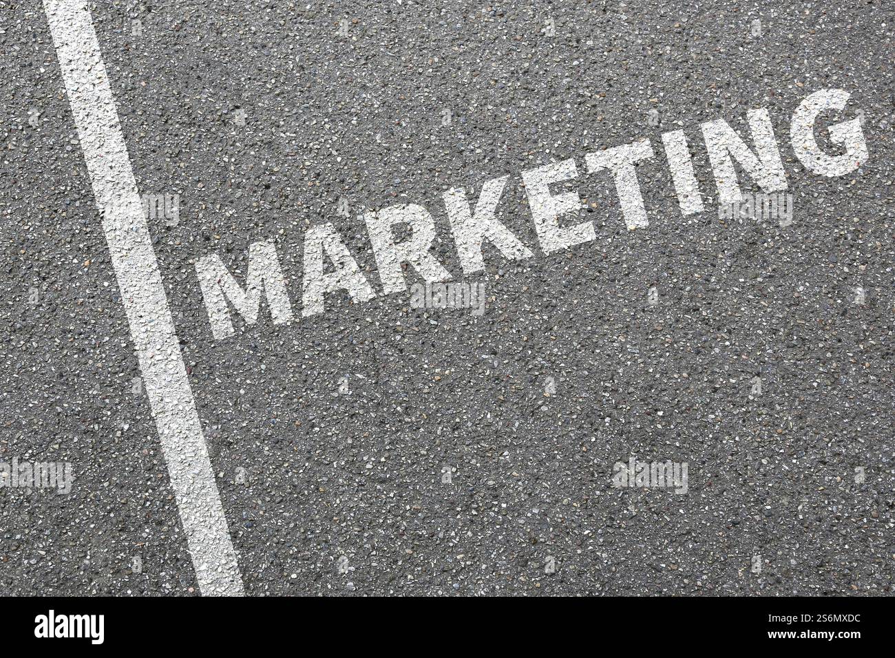 Marketing- oder Werbewerbung für Unternehmen im Büro Business Concept Stockfoto