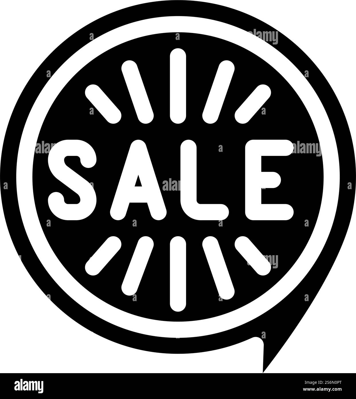 Angebot Verkauf Glyphe Symbol Vektor. Verkaufsschild angeben. Schwarze Abbildung des isolierten Kontursymbols. Zitat Verkauf Glyphe Symbol Vektor Illustration Stock Vektor