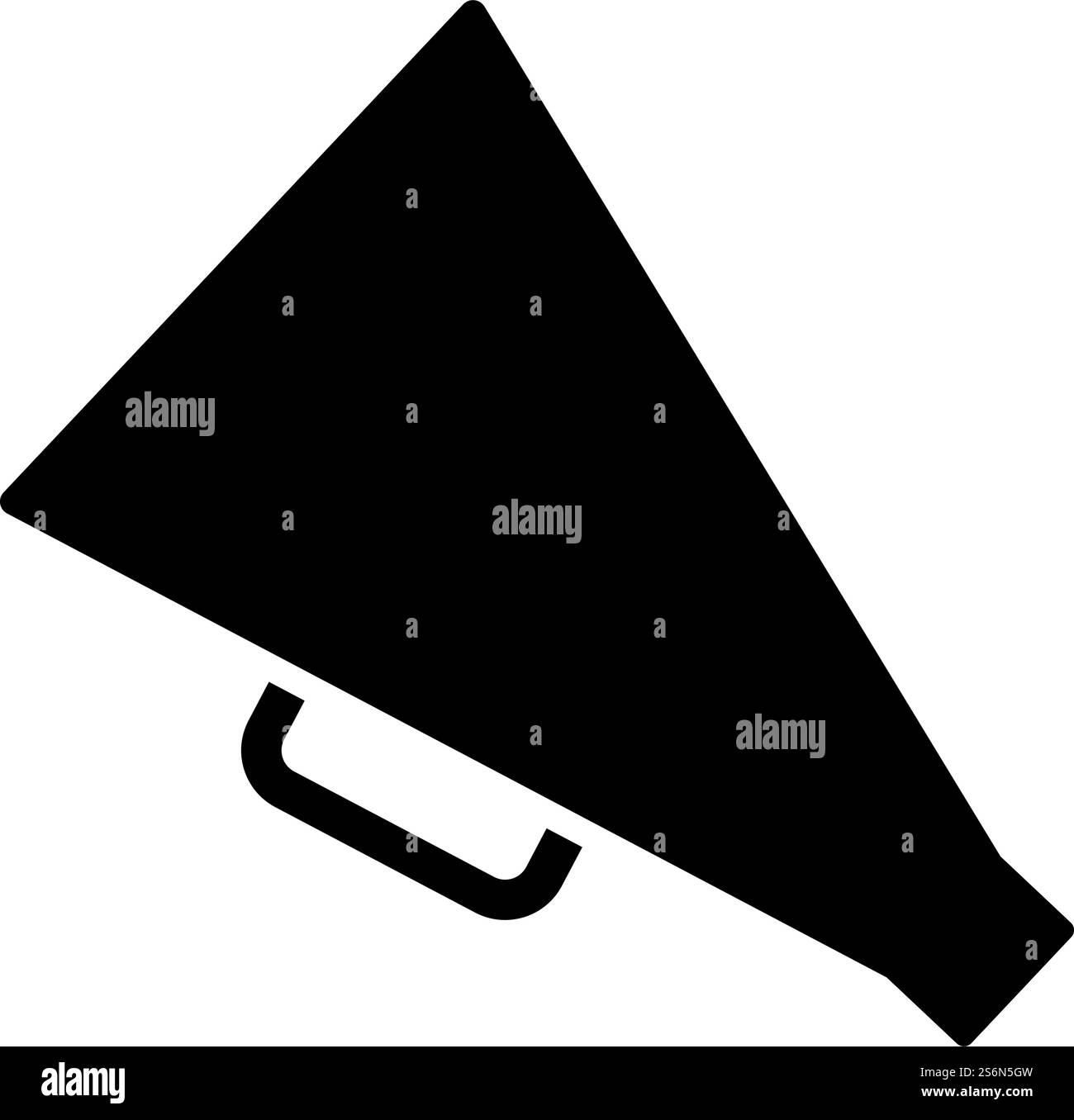 Symbol Für Director Megaphone. Schwarzes Stencil-Design. Vektorgrafik. Stock Vektor