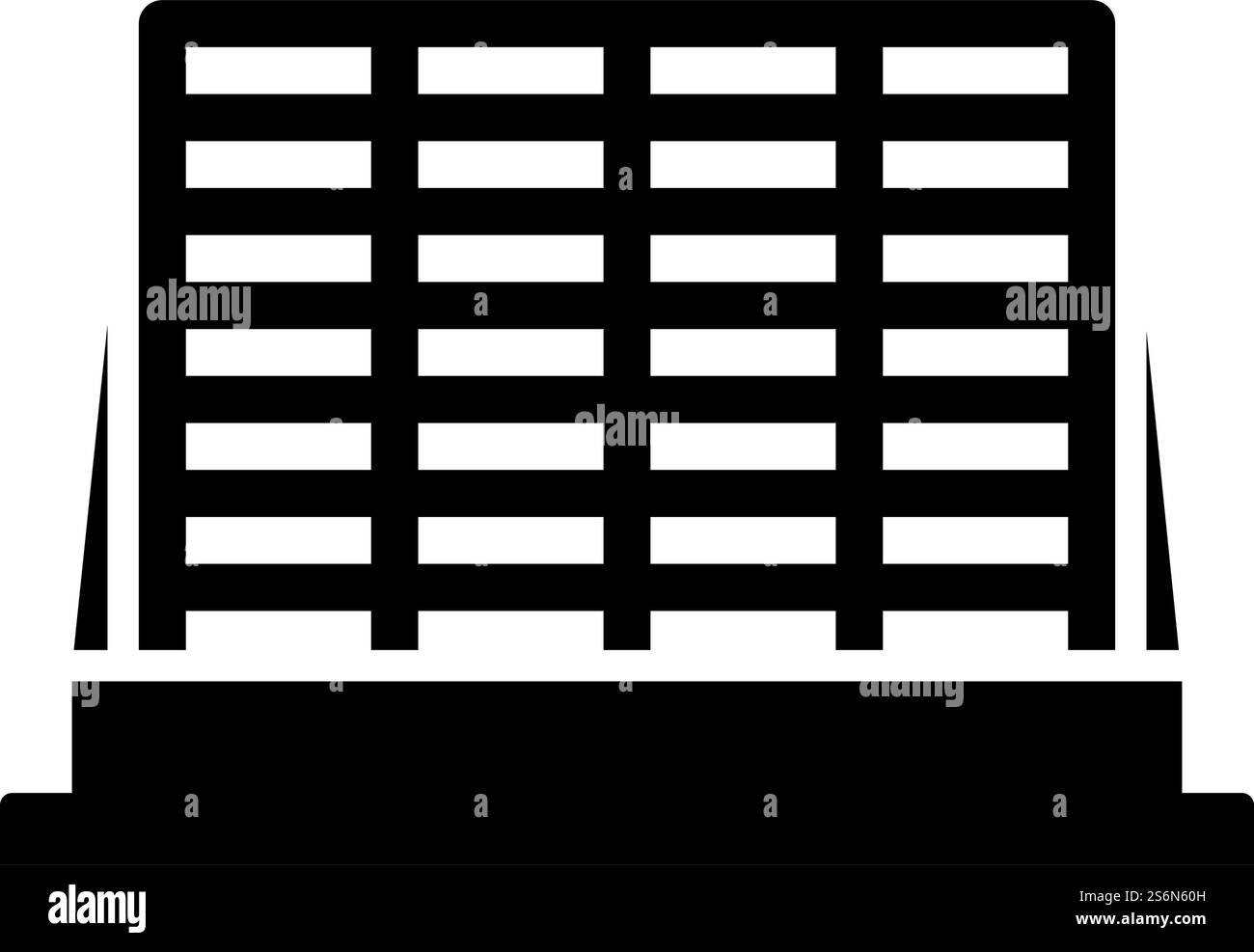 Symbol Der Baupalette. Schwarzes Stencil-Design. Vektorgrafik. Stock Vektor