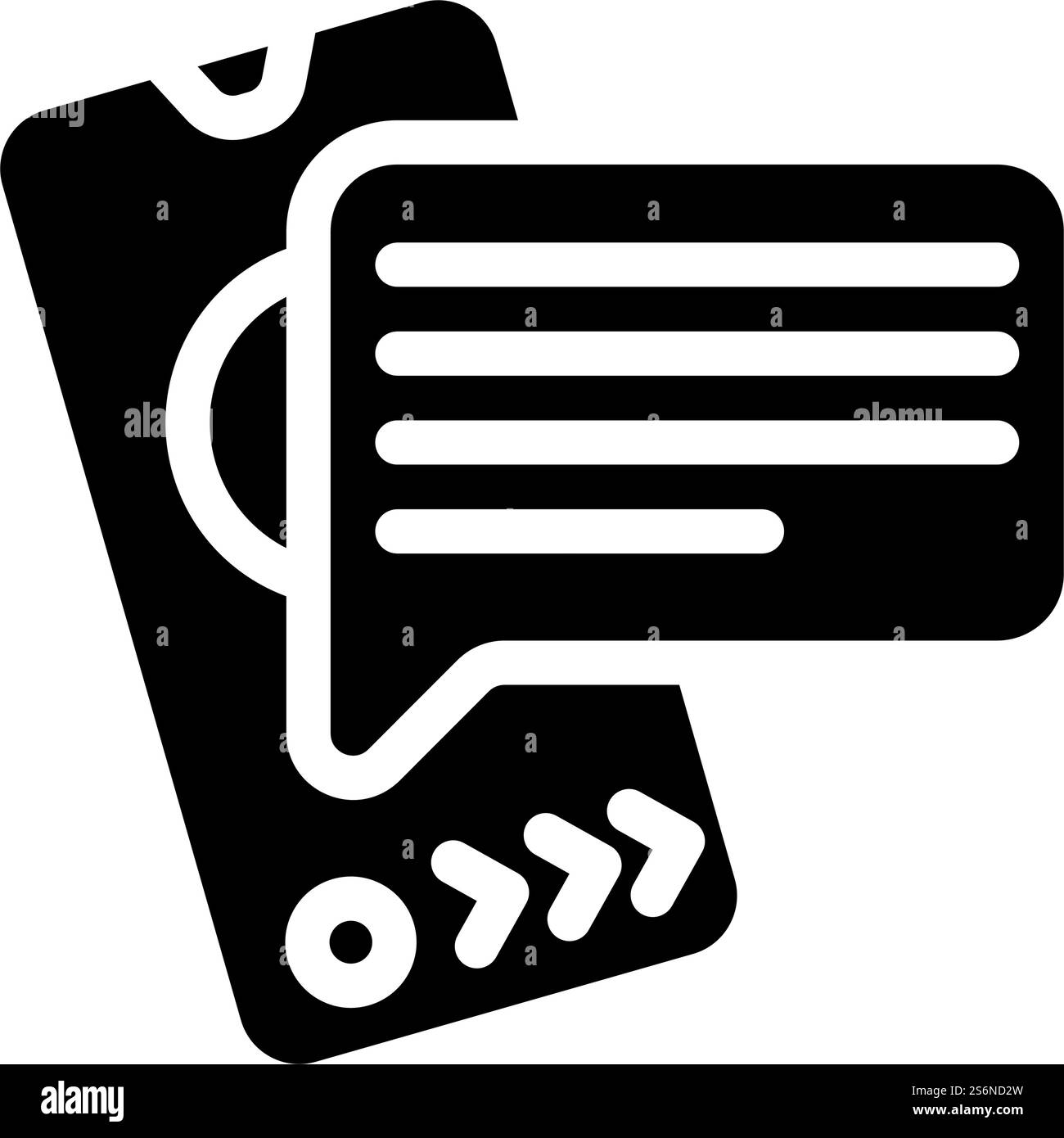 Symbolvektor der Glyphe für Anrufkommunikation. Kommunikationsschild anrufen. Schwarze Abbildung des isolierten Kontursymbols. Symbolvektorgrafik für Anrufkommunikation Stock Vektor