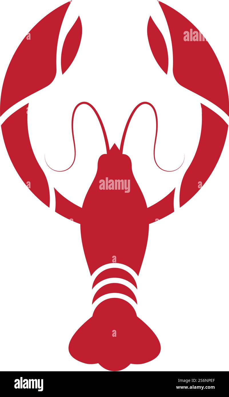 Hummerlogo Illustration Vektor-Design Stock Vektor