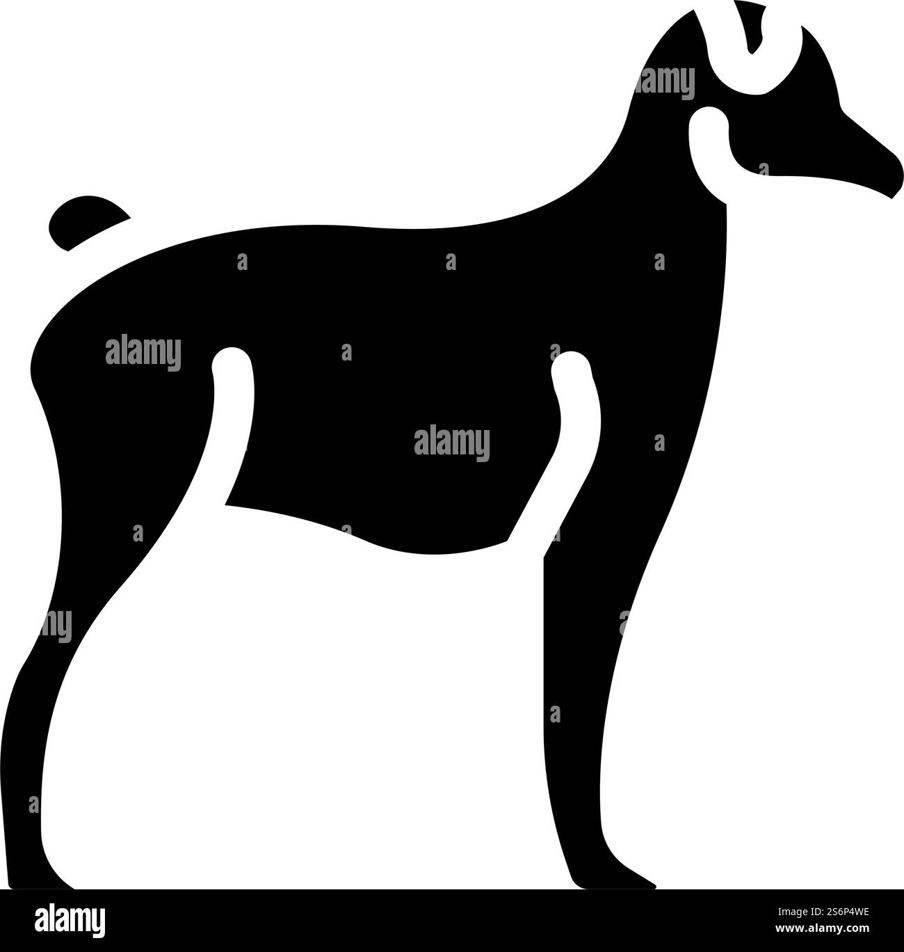 Hund Haustier Tier Glyphe Symbol Vektor. Hundetierschild. Schwarze Abbildung des isolierten Kontursymbols. Hund Haustier Tier Glyphe Symbol Vektor Illustration Stock Vektor