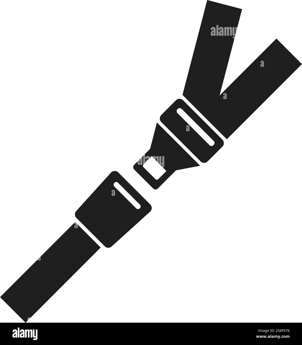 Sicherheitsgurtsymbol flacher Design-Vektor Stock Vektor