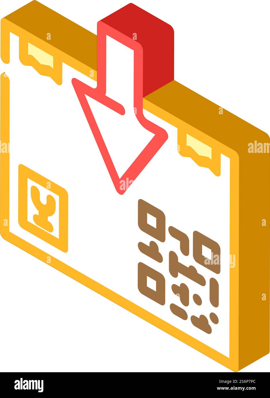 Isometrischer Symbolvektor für Waren importieren. Wareneingangszeichen. Isolierte Symboldarstellung. Isometrisches Isometrie-Symbol für den Import von Waren Stock Vektor