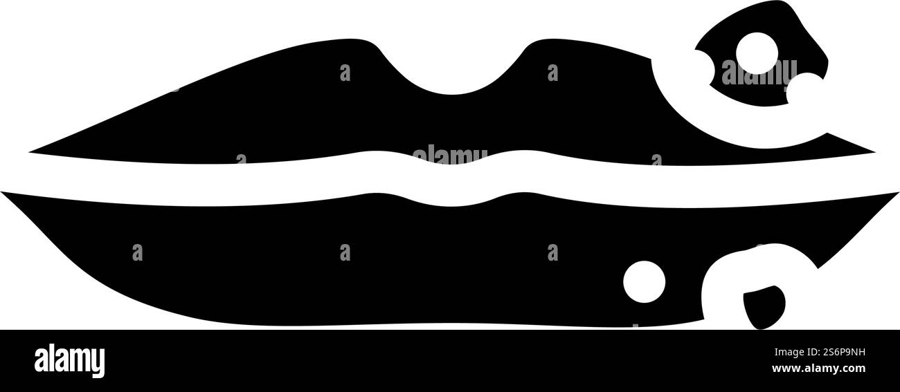 Herpes Hautkrankheit Glyphe Symbol Vektor. Herpes-Hautkrankheitszeichen. Schwarze Abbildung des isolierten Kontursymbols. Herpes Hautkrankheit Glyphe Symbol Vektor Illustration Stock Vektor