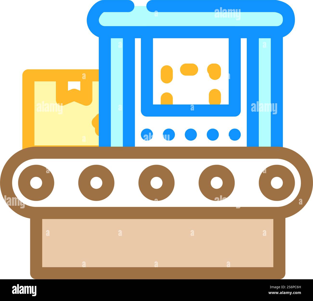 Farbsymbolvektor der Förderlinie. Schild Förderleitung. Isolierte Symboldarstellung. Vektorgrafik des Farbsymbols der Förderlinie Stock Vektor