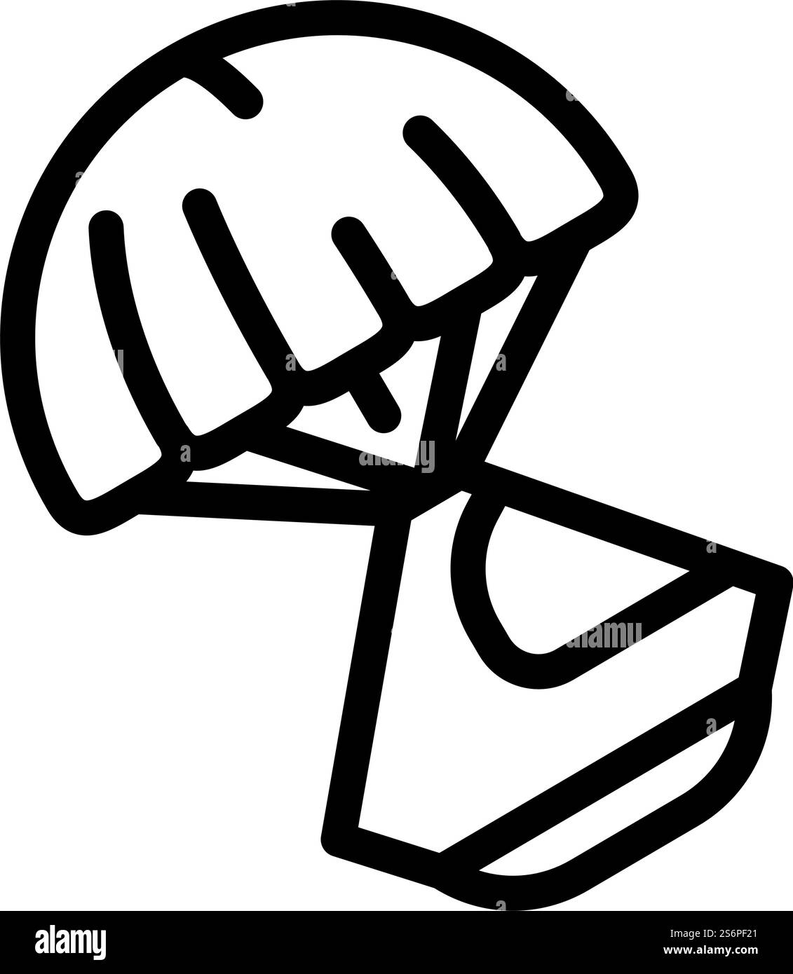 Leerraumkapsellinie Symbolvektor. Raumkapsel-Schild. Schwarze Abbildung des isolierten Kontursymbols. Space Capsule Line Symbol Vektor Illustration Stock Vektor