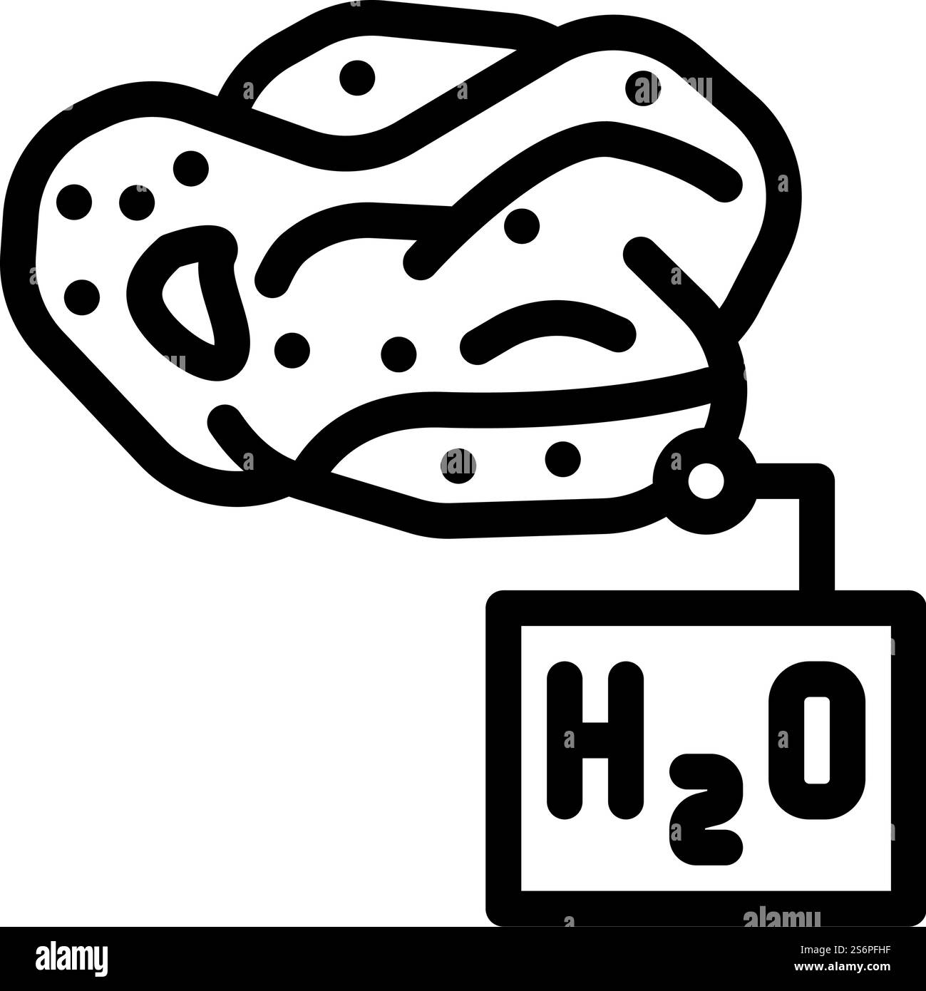 Symbolvektor für die Wassersuche. Wassersuchschild. Schwarze Abbildung des isolierten Kontursymbols. Vektorillustration für die Wassersuche Stock Vektor