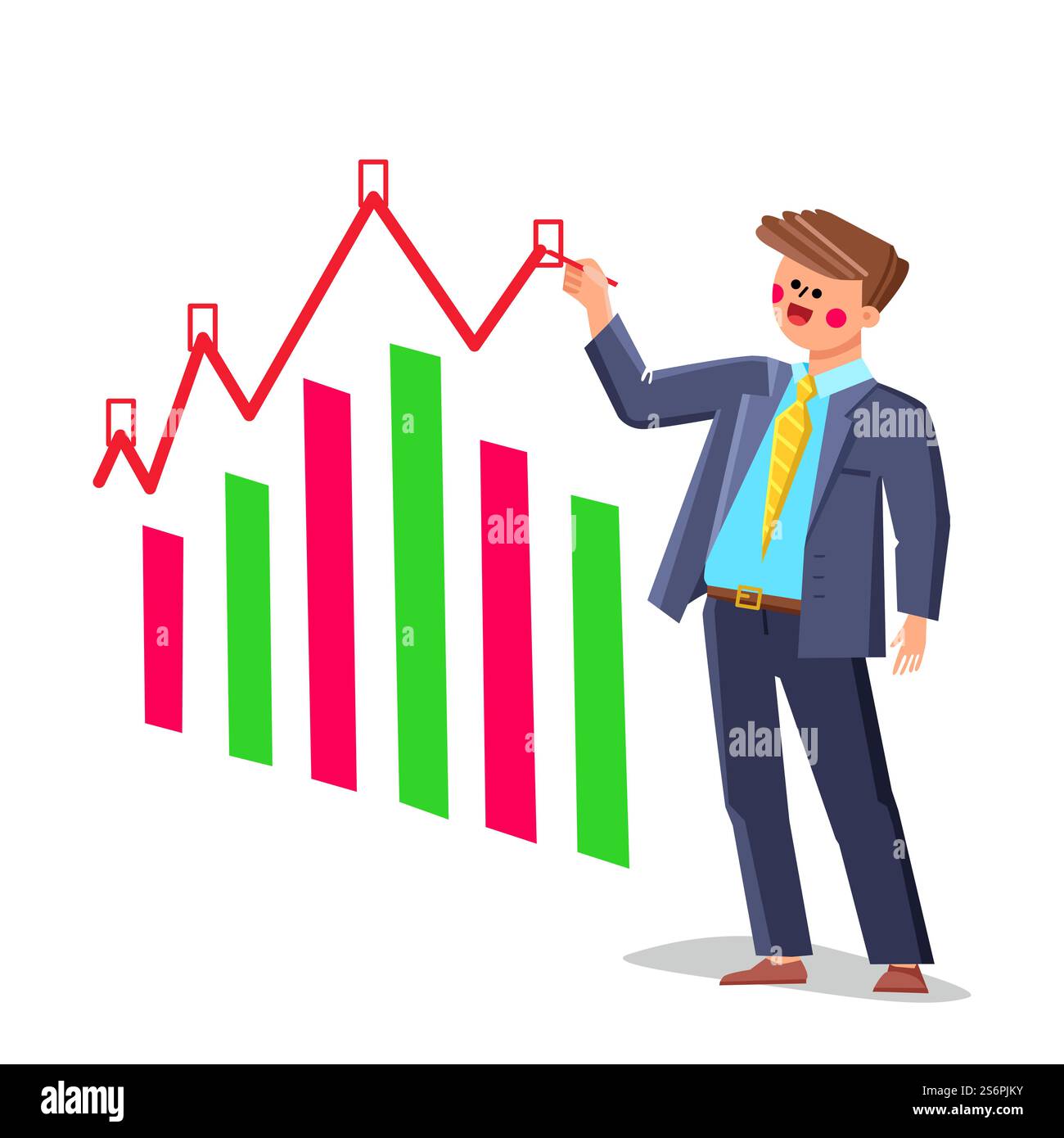 Data Scientist Engineer. Wissenschaftsdatentechnologie. Mitarbeiter des Forschungsnetzwerks. Digitaler Sicherheitstechniker. Mann. Wirtschaftliches Wissen. Vektorfigur flache Zeichentrickabbildung. Technologie-Vektor für Data Scientist Stock Vektor