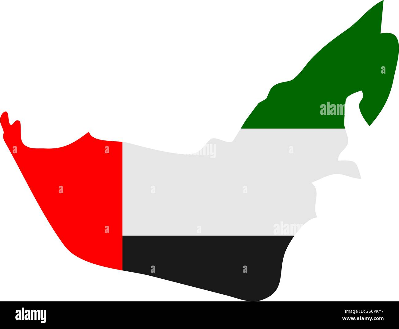 Uni emirate arabische Flagge Illustration Vektor flache Design Stock Vektor