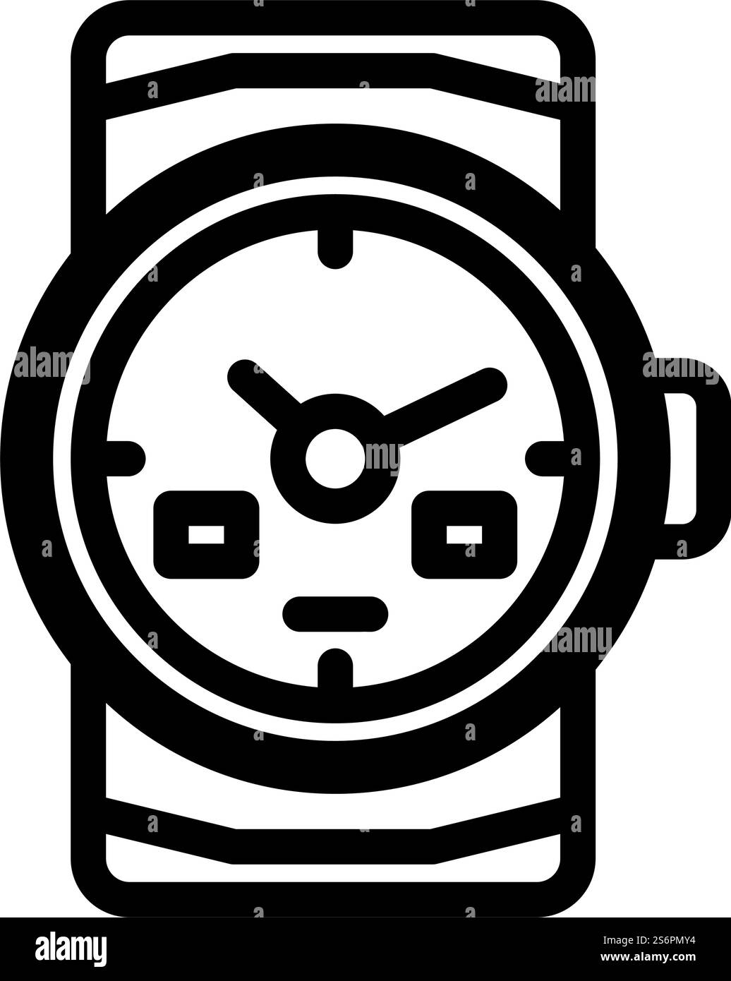 Diver Uhren Linie Symbol Vektor. Taucheruhren-Schild. Schwarze Abbildung des isolierten Kontursymbols. Diver Uhren Linie Symbol Vektor Illustration Stock Vektor