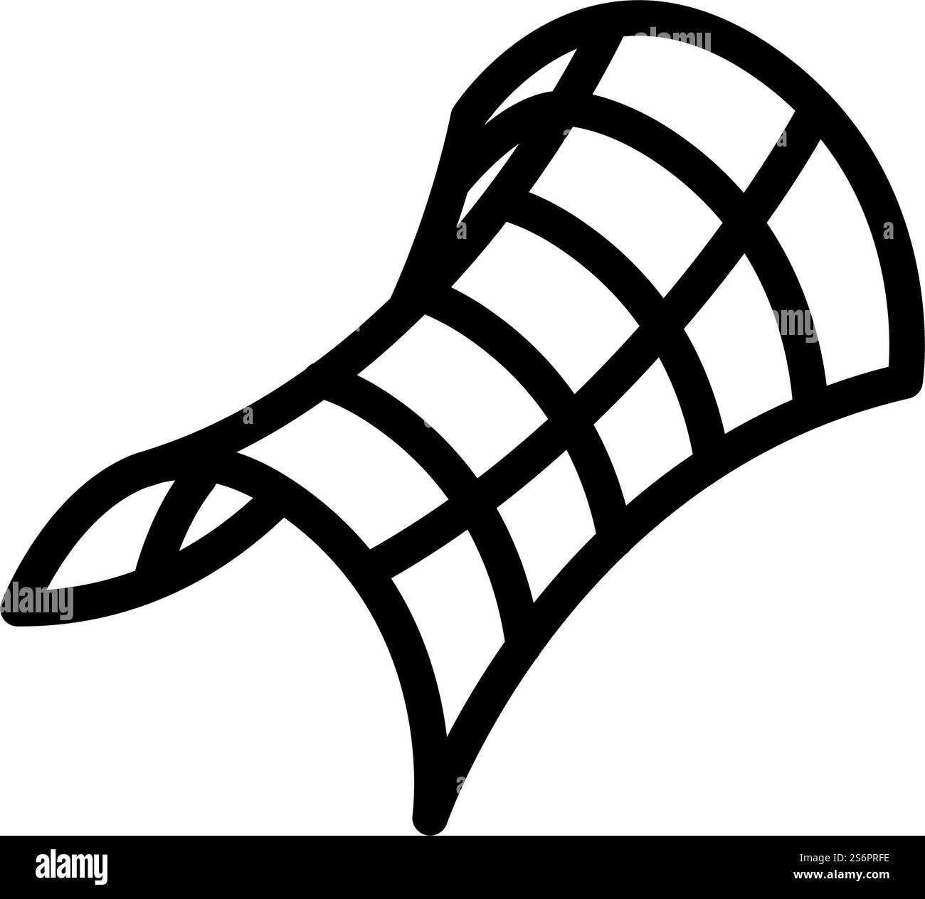 Sattelform des Symbolvektors der Universumslinie. Sattelform des Universumszeichens. Schwarze Abbildung des isolierten Kontursymbols. Sattelform der Universe Linie Symbol Vektor Illustration Stock Vektor