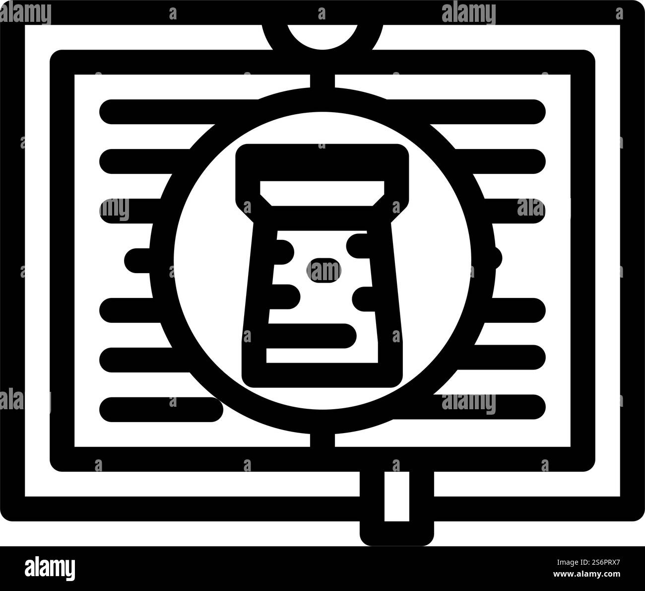Vektor der historischen Literaturlinie. Historisches Literaturzeichen. Schwarze Abbildung des isolierten Kontursymbols. Vektorillustration für historische Literaturlinien Stock Vektor