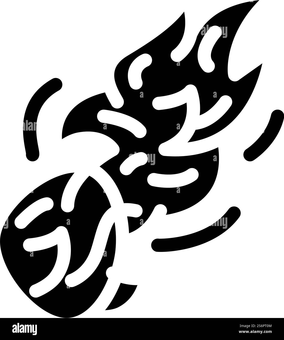 Bolid-brennende Glyphe-Symbolvektor. Bolid-Brandzeichen. Schwarze Abbildung des isolierten Kontursymbols. Bolid brennende Glyphe Symbol Vektor Illustration Stock Vektor
