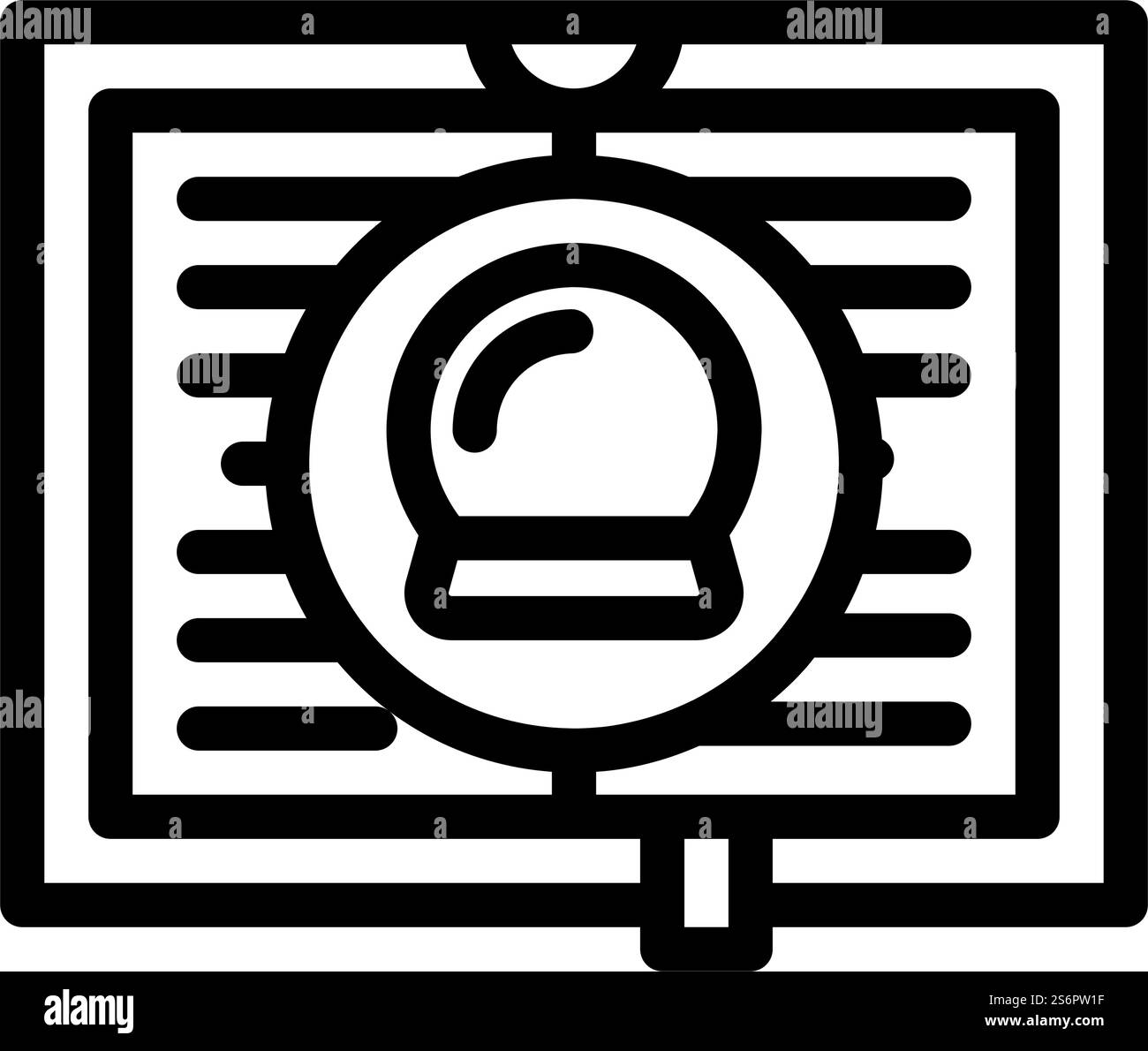 Zauberrealismus Literaturlinie Icon Vektor. Literaturzeichen des magischen Realismus. Schwarze Abbildung des isolierten Kontursymbols. Magic Realismus Literatur Linie Symbol Vektor Illustration Stock Vektor