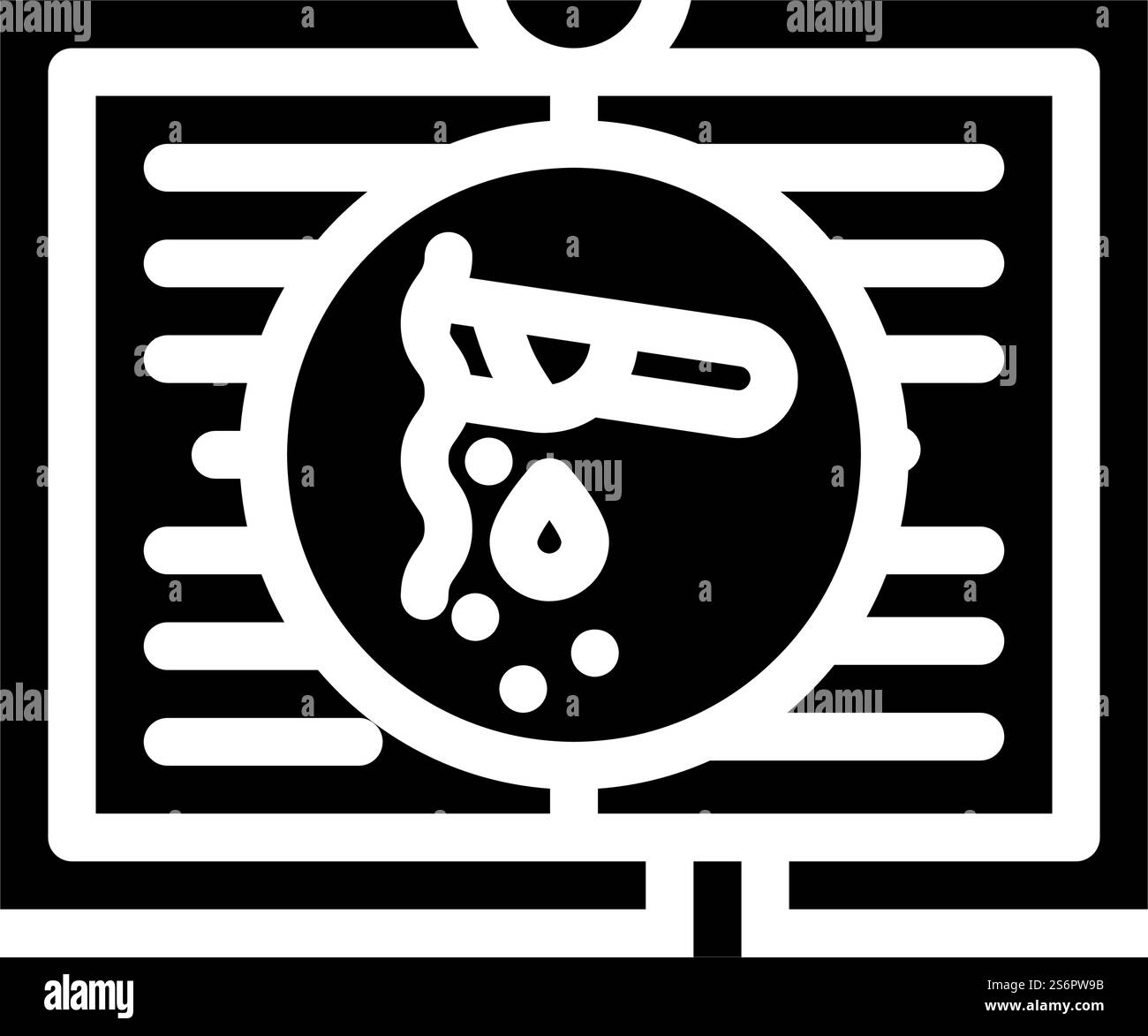 Spannende Thriller Literatur Glyphe Icon Vektor. Spannendes Thriller-Literaturschild. Schwarze Abbildung des isolierten Kontursymbols. Spannende Thriller Literatur Glyphe Symbol Vektor Illustration Stock Vektor
