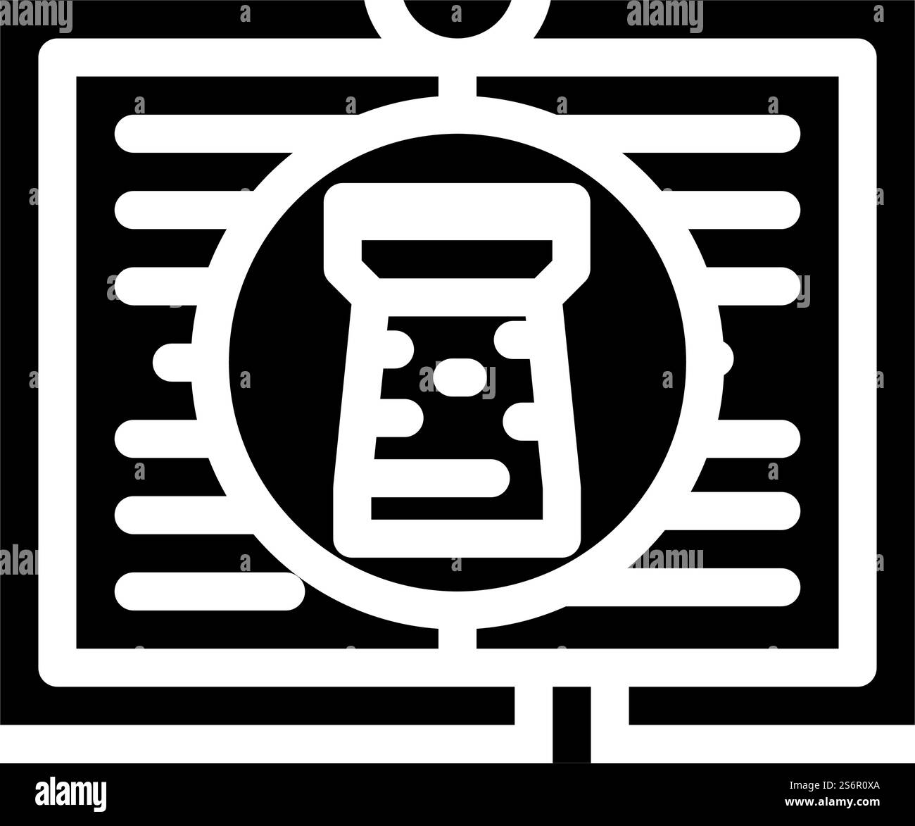 Iconvektor der Glyphe der historischen Literatur. Historisches Literaturzeichen. Schwarze Abbildung des isolierten Kontursymbols. Historische Literatur Glyphe Symbol Vektor Illustration Stock Vektor