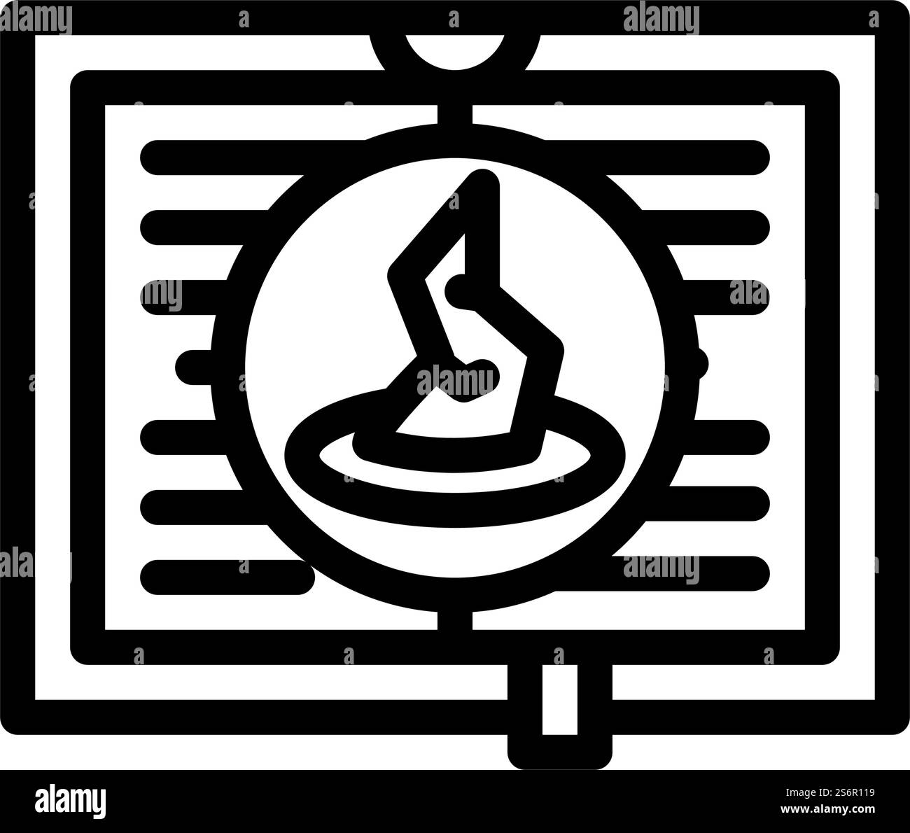 Fantasy-Literaturlinie Iconvektor. Fantasy-Literaturzeichen. Schwarze Abbildung des isolierten Kontursymbols. Fantasy Literatur Linie Symbol Vektor Illustration Stock Vektor