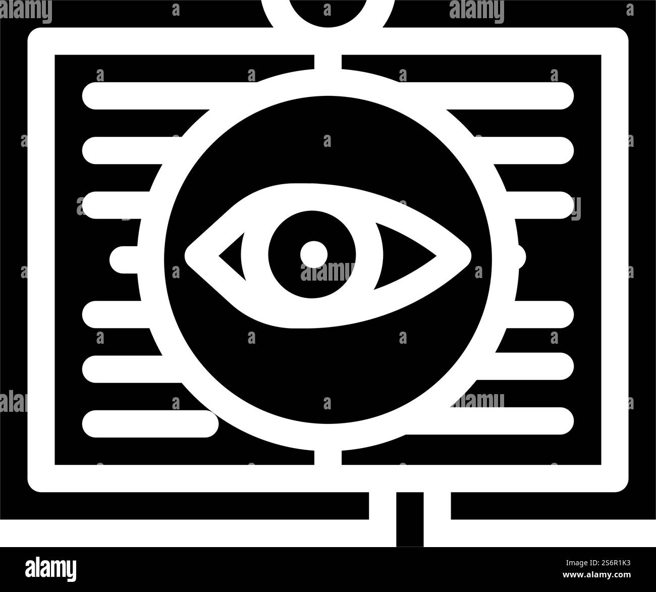 Geheimnisvolle Literatur Glyphe Icon Vektor. Geheimnisvolles Literaturzeichen. Schwarze Abbildung des isolierten Kontursymbols. Mystery Literatur Glyphe Symbol Vektor Illustration Stock Vektor