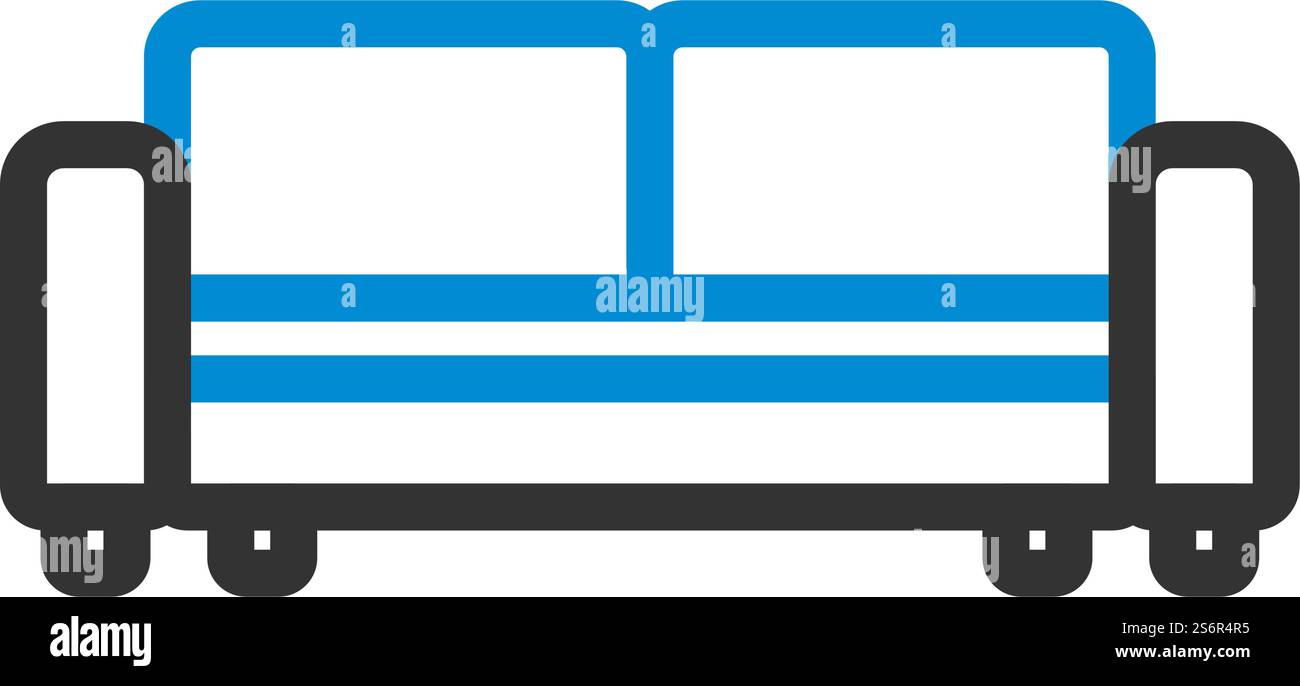 Cinema Sofa Icon. Editierbare Fettformatier Umriss Mit Farbfülldesign. Vektorgrafik. Stock Vektor