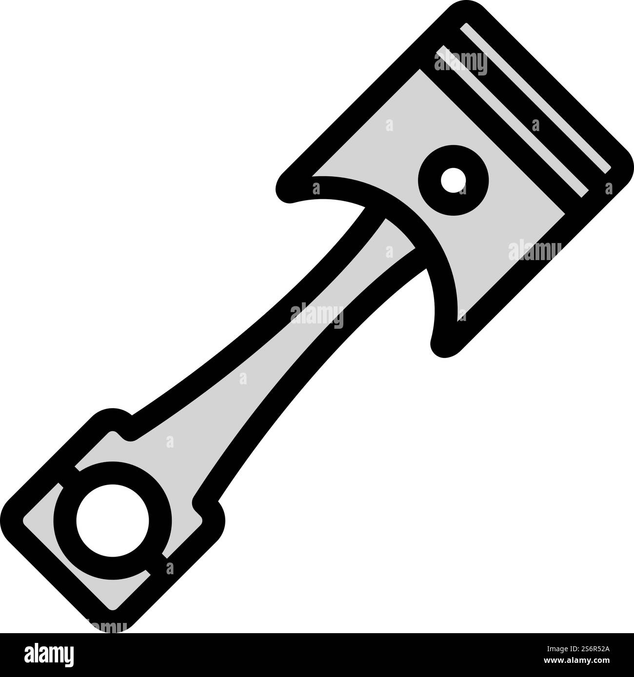 Symbol Für Motorkolben Im Auto. Editierbare Fett Formatigte Kontur Mit Farbfüllungsdesign. Vektorgrafik. Stock Vektor