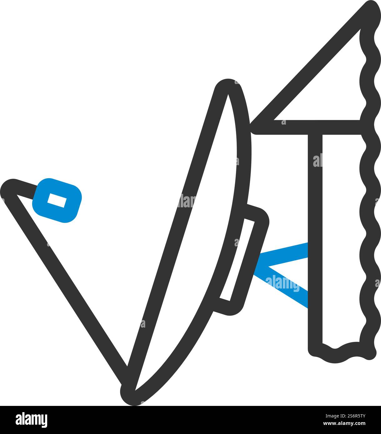 Symbol Für Satellitenantenne. Auffälliges Design mit bearbeitbarer Konturbreite. Vektorgrafik. Stock Vektor