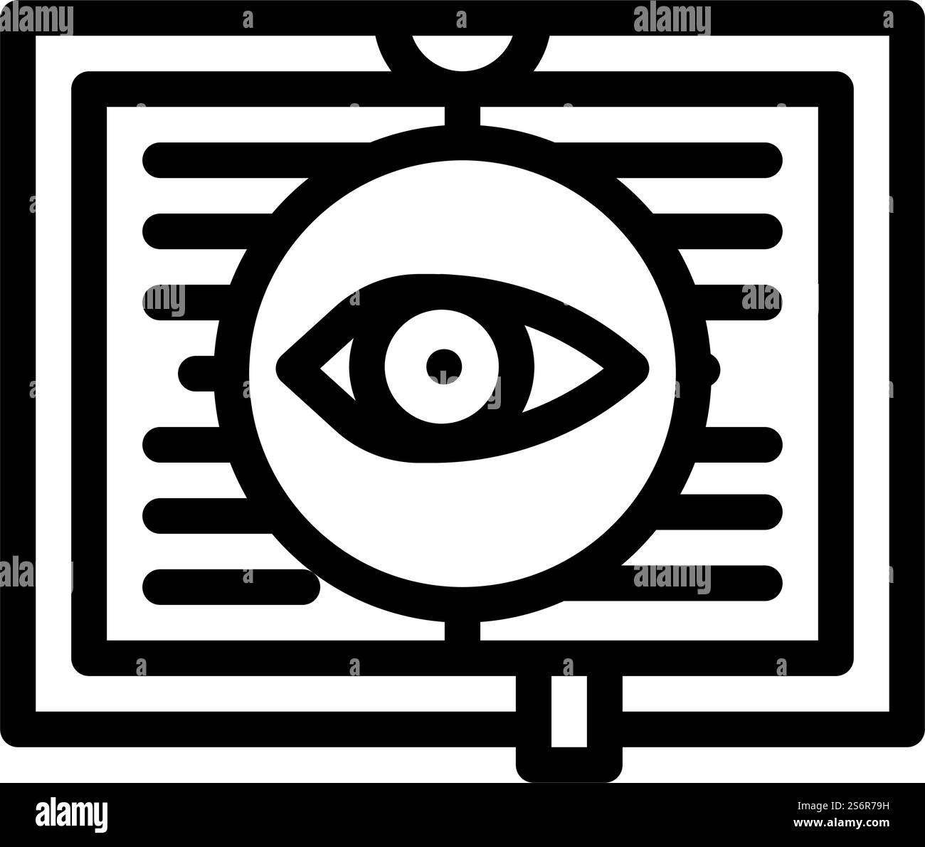 Mystery Literaturlinie Symbol Vektor. Geheimnisvolles Literaturzeichen. Schwarze Abbildung des isolierten Kontursymbols. Mystery Literaturlinie Symbol Vektor Illustration Stock Vektor
