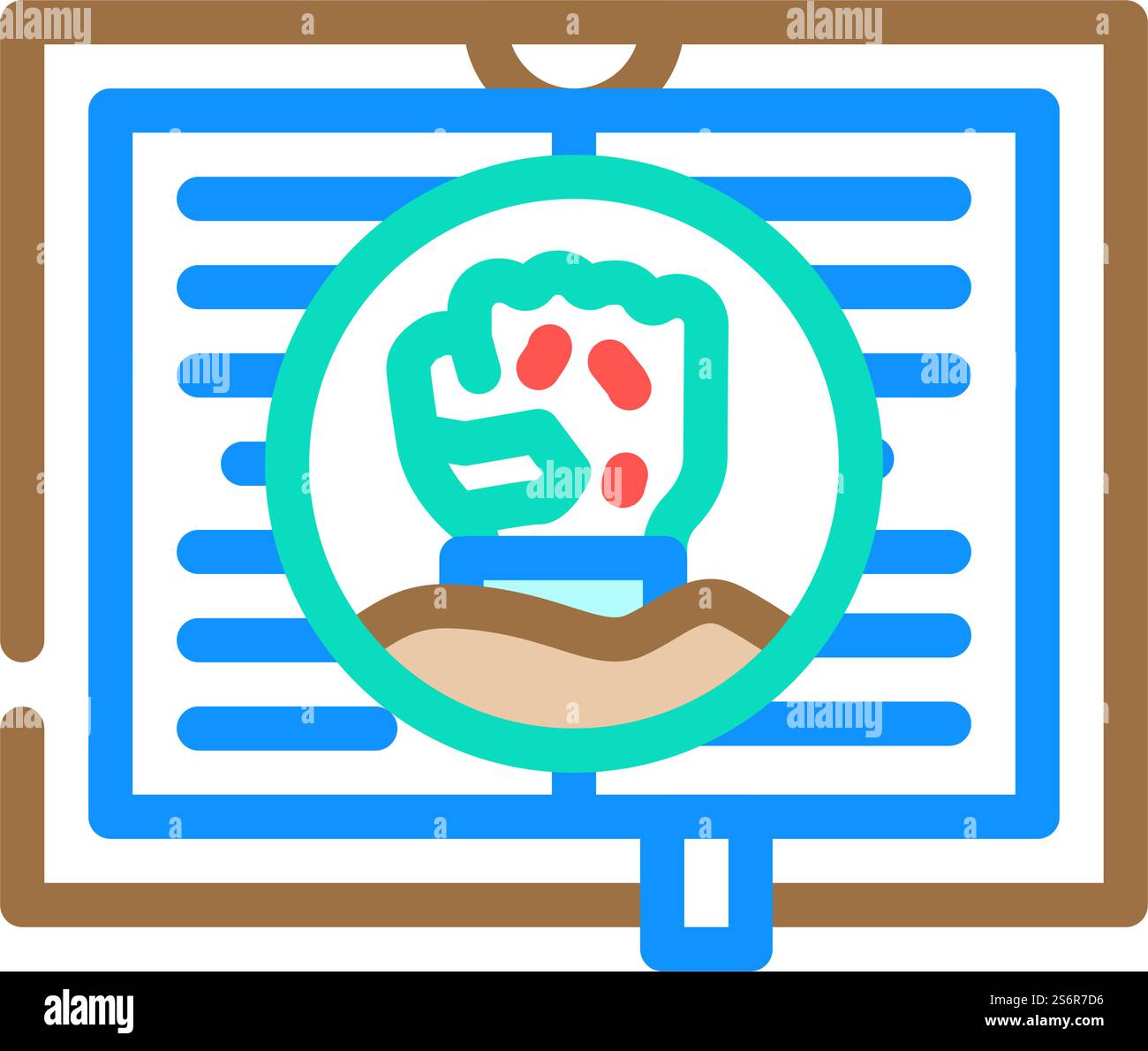 Horror Literatur Farbe Symbol Vektor. Horror-Literaturschild. Isolierte Symboldarstellung. Horror Literatur Farbe Symbol Vektor Illustration Stock Vektor