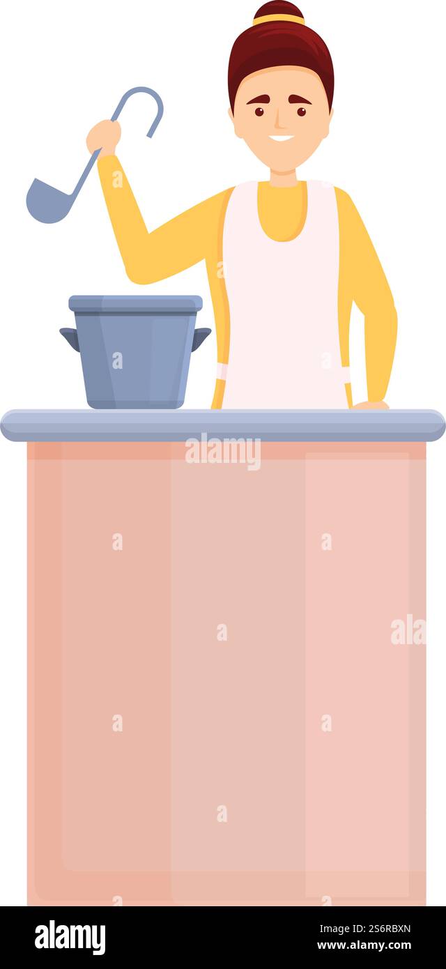 Suppe Home Cooking Icon Cartoon Vektor. Mama Küche. Koch Haushalt. Suppe Home Cooking Icon Cartoon Vektor. Mama Küche Stock Vektor