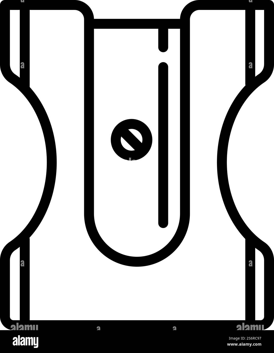 Symbol für Schulspitzer. Umreißen Schule schärfer Vektor-Symbol für Web-Design isoliert auf weißem Hintergrund. Schulspitzer Symbol, Outline-Stil Stock Vektor