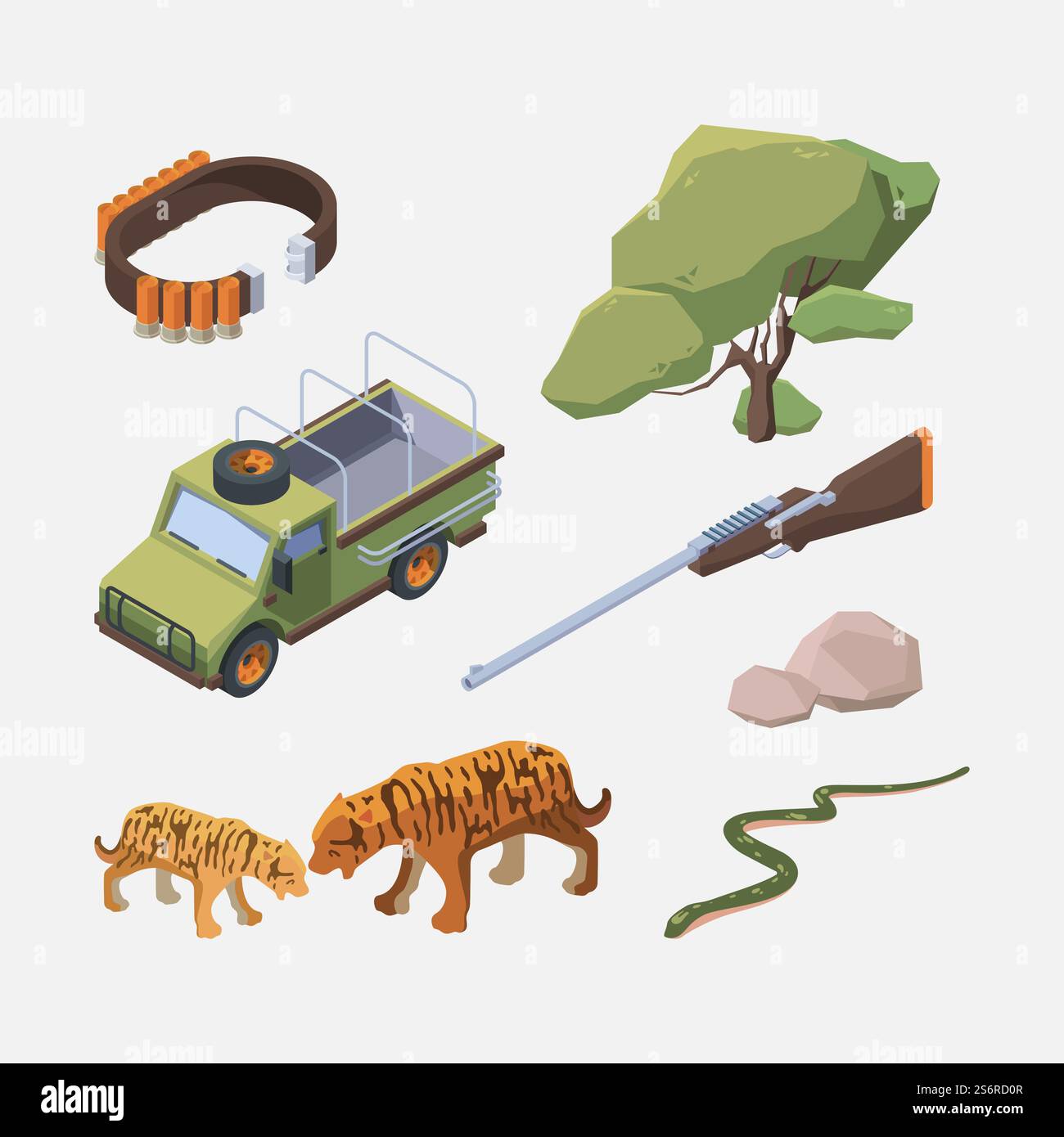 Afrikanische Safari isometrisch. Wilde Tiere Menschen und Touristen transportieren afrikaner Jäger grell Vektor Sammlung. Illustration Safari Park, afrikanische Savanne mit Fauna Illustration. Afrikanische Safari isometrisch. Wilde Tiere Menschen und Touristen transportieren afrikaner Jäger grell Vektor Sammlung Stock Vektor