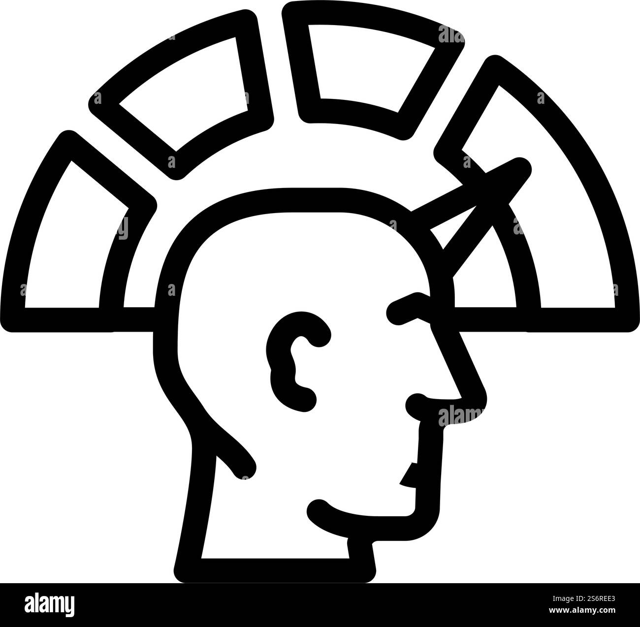 Symbolvektor für Leistungsjob. Leistungsauftrag. Schwarze Abbildung des isolierten Kontursymbols. Vektorgrafik des Symbols für Leistungsaufträge Stock Vektor