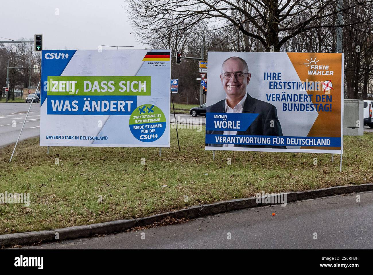 München GER, Themenbild, Wahlplakate zur Bundestagswahl in Deutschland ...