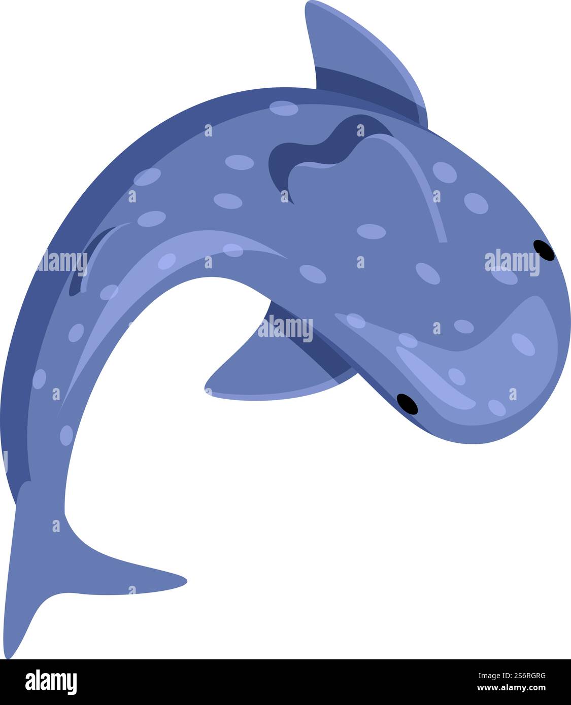 Meerwalhai-Symbol Cartoon-Vektor. Meeresfische. Unterwassertier. Meerwalhai-Symbol Cartoon-Vektor. Meeresfische Stock Vektor