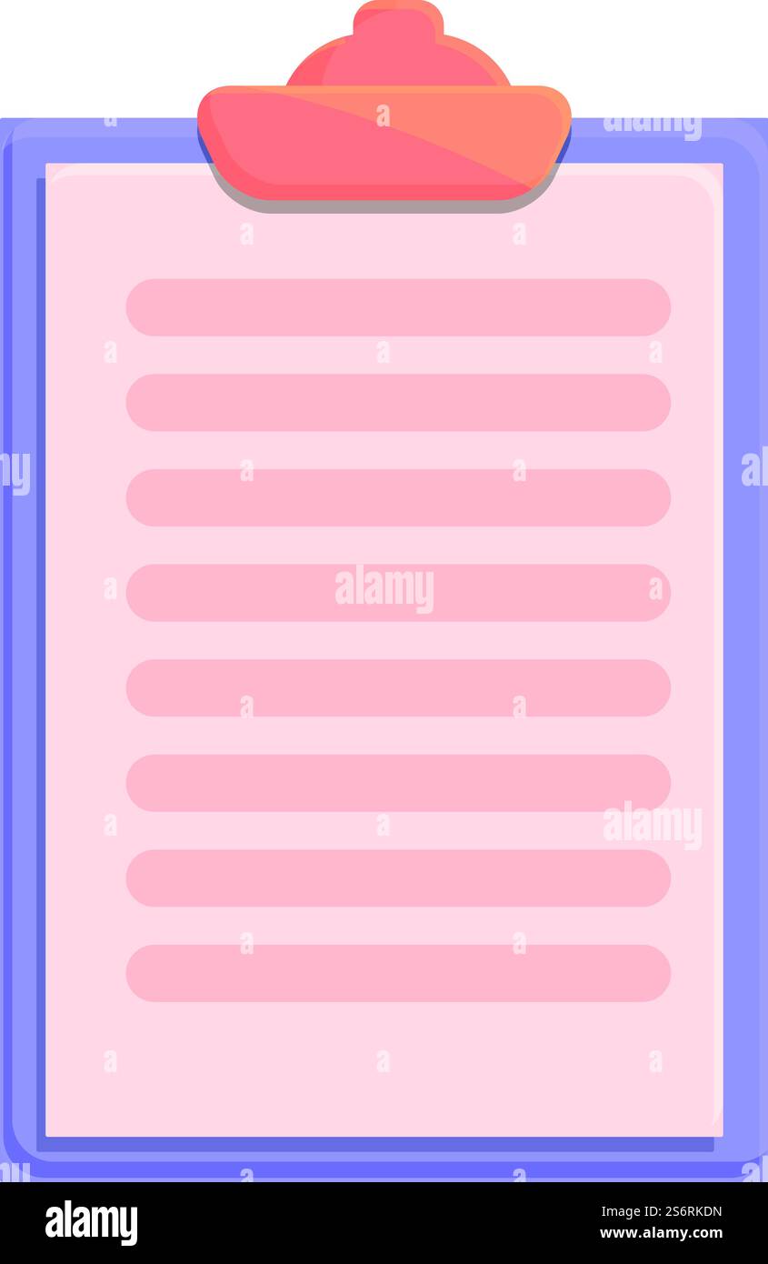 Bestellung Checkliste Symbol Cartoon Vektor. Lieferliste. Kurierdienst. Bestellung Checkliste Symbol Cartoon Vektor. Lieferliste Stock Vektor