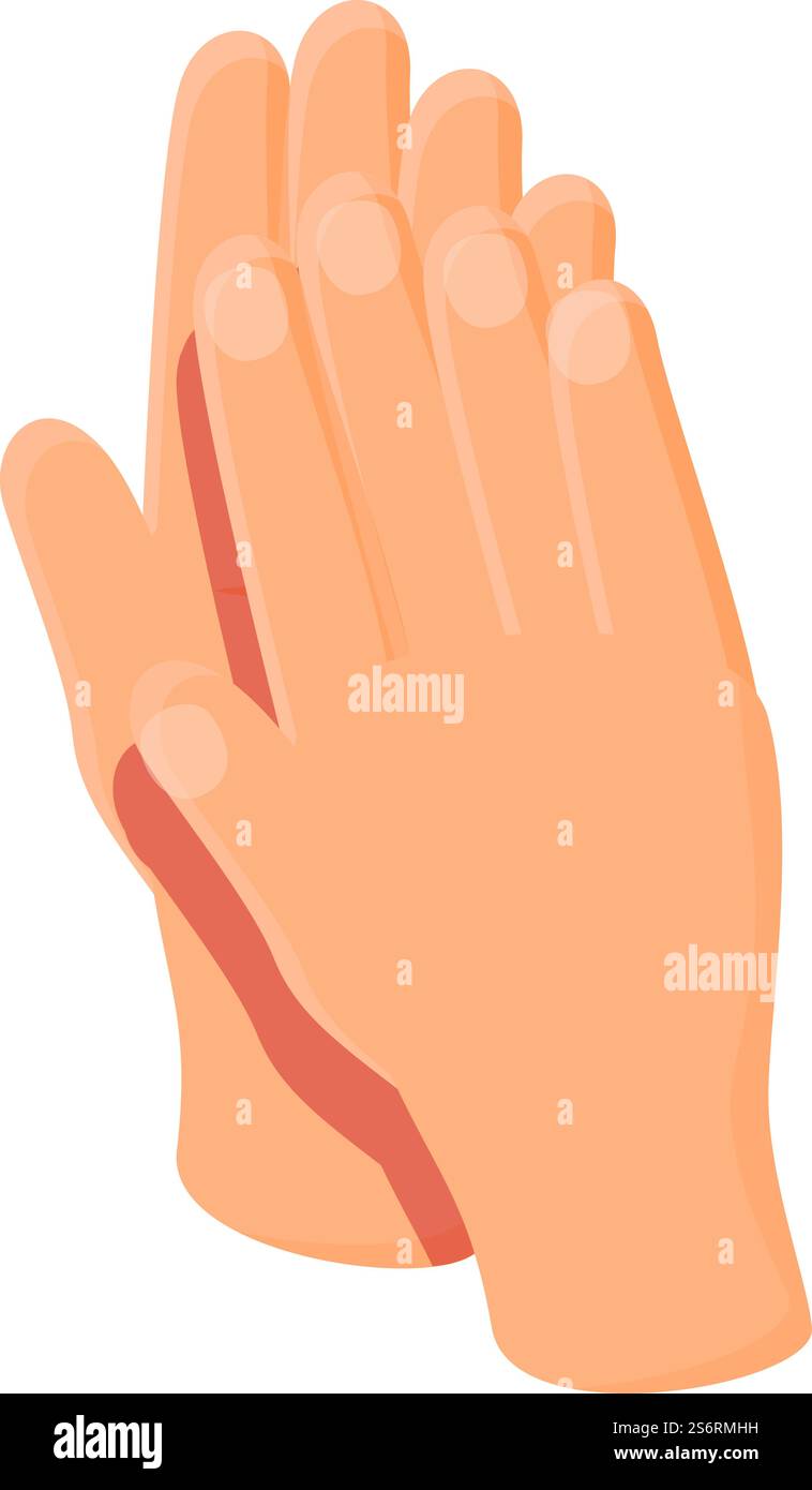 Hand Klatschen Symbol Cartoon Vektor. Ermutigen Sie Applaus. Fingermenge. Hand Klatschen Symbol Cartoon Vektor. Ermutigen Sie Applaus Stock Vektor