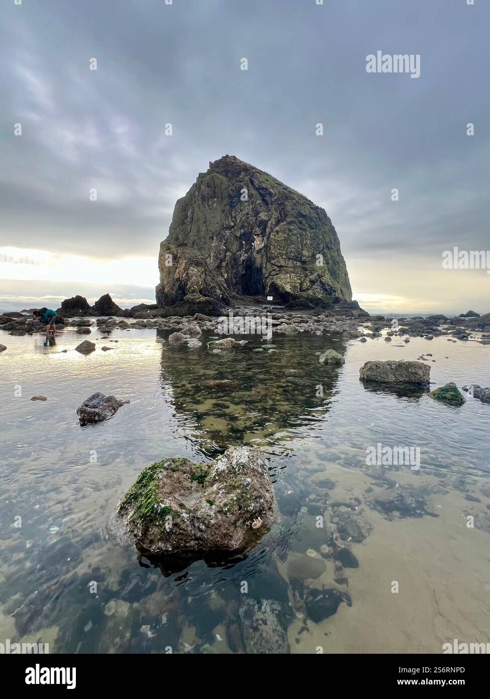 Cannon Beach Oregon, Haystack Rock Stockfoto