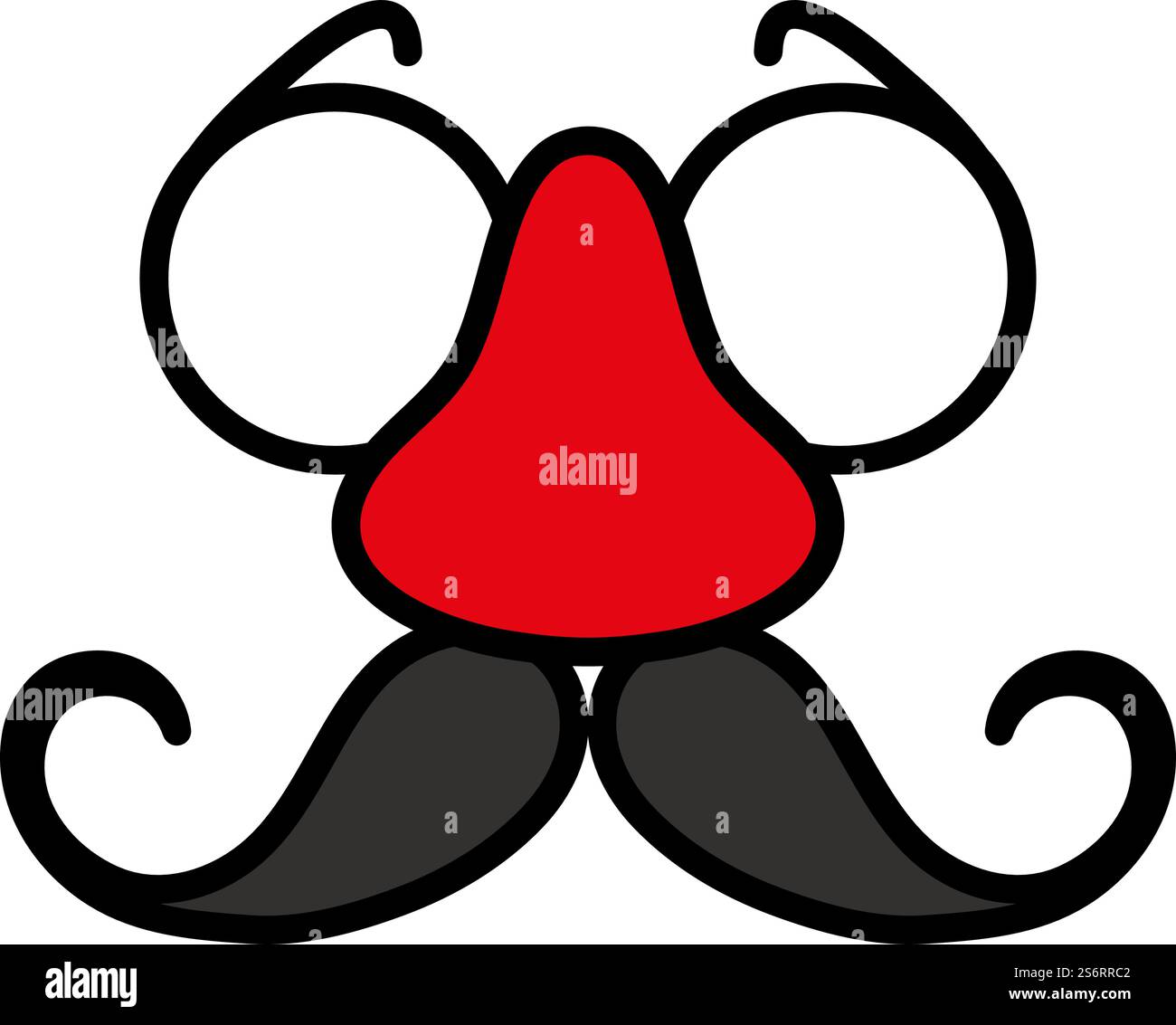 Symbol für April-Fool&rsquo;s Day. Editierbare Fettkontur Mit Farbfülldesign. Vektorabbildung. Stock Vektor