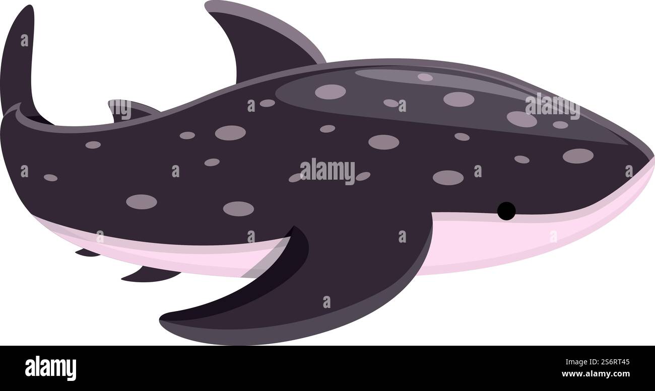 Walhai Fauna Symbol Cartoon Vektor. Tierfische. Meeresbewohner. Walhai Fauna Symbol Cartoon Vektor. Tierfische Stock Vektor