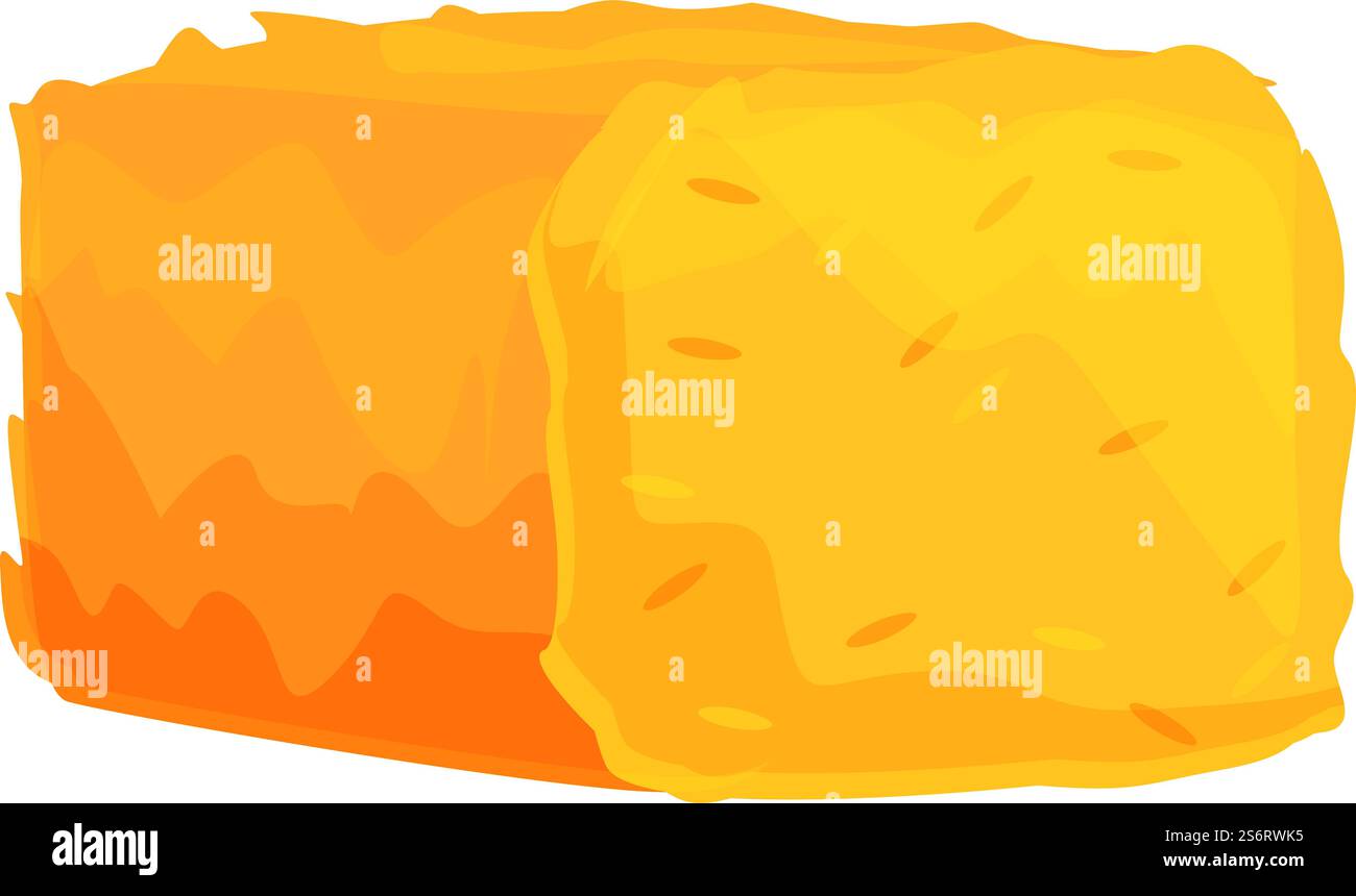 Bauernhof Heuballen Symbol Cartoon Vektor. Grashalm. Dorfwirtschaft. Bauernhof Heuballen Symbol Cartoon Vektor. Grashalm Stock Vektor