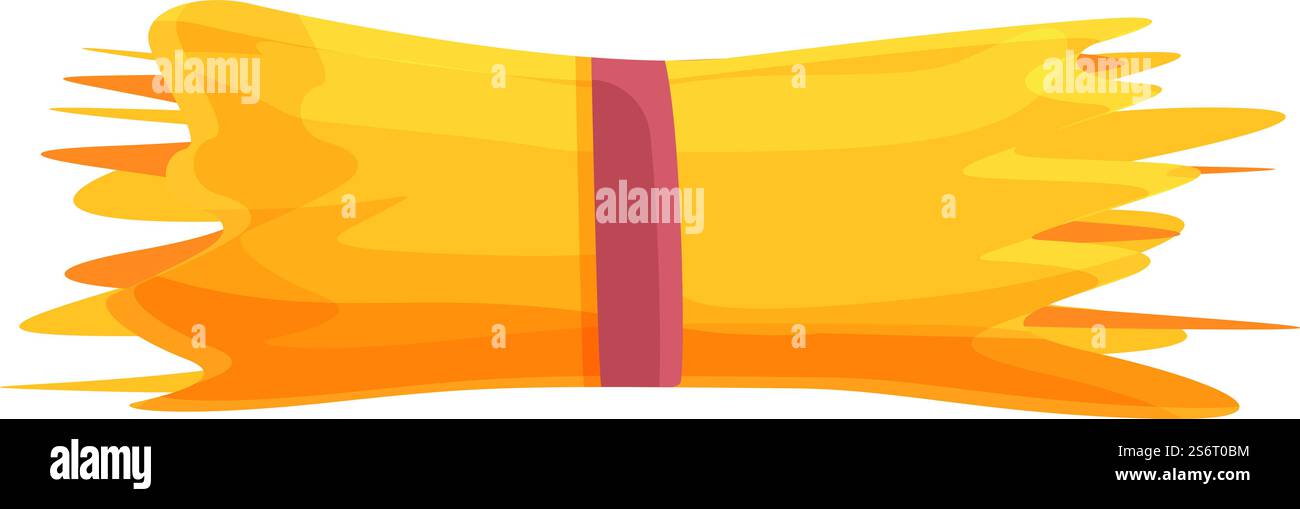 Hey Stack Symbol Cartoon Vektor. Ballenstroh. Nutzweizen. Hey Stack Symbol Cartoon Vektor. Ballenstroh Stock Vektor