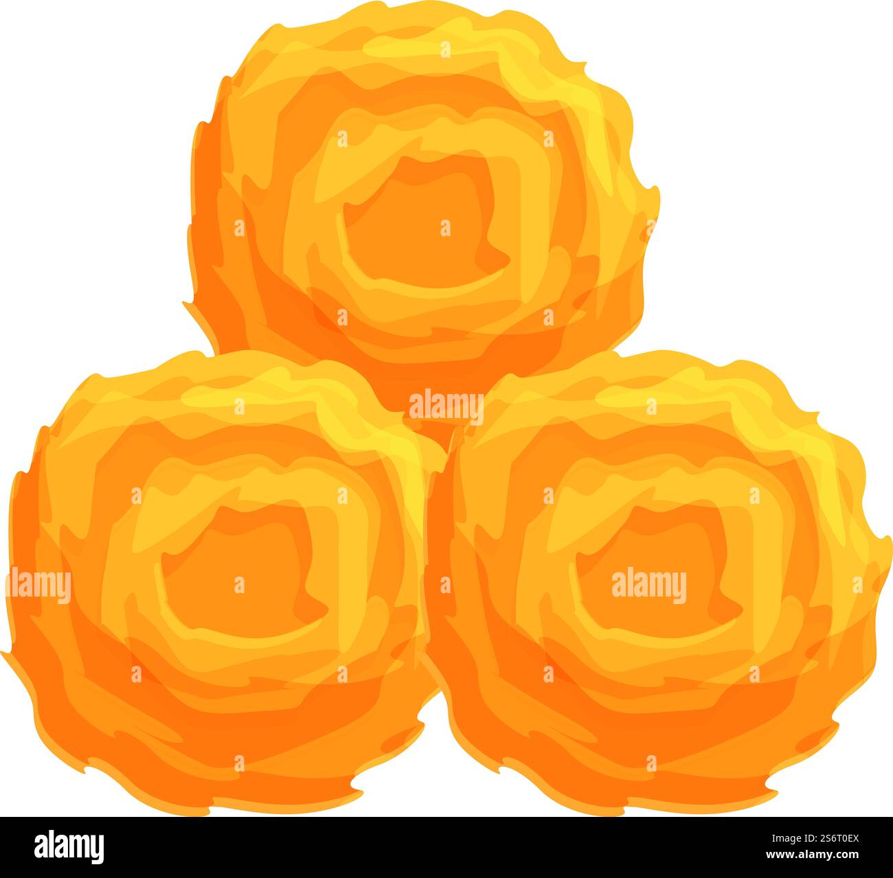 Gras Heuballen Symbol Zeichentrickvektor. Heuhaufen auf dem Bauernhof. Stapelfeld. Gras Heuballen Symbol Zeichentrickvektor. Heuhaufen auf dem Bauernhof Stock Vektor