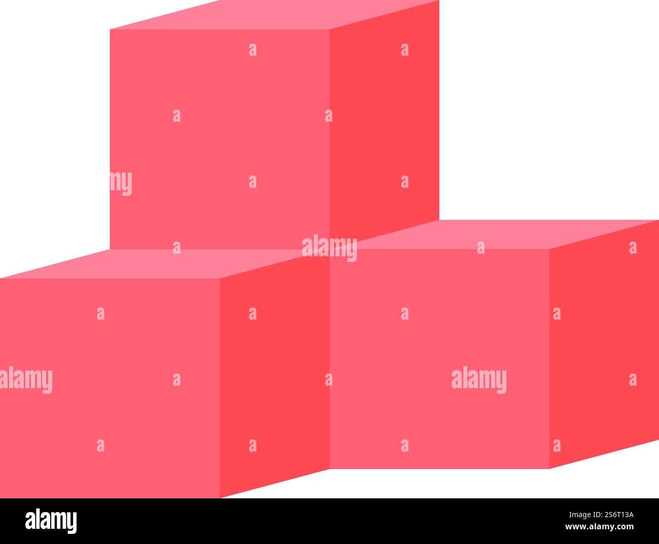 Red Cube Spielzeug Icon Cartoon Vektor. Turmblock. Gebäudenummer. Red Cube Spielzeug Icon Cartoon Vektor. Turmblock Stock Vektor