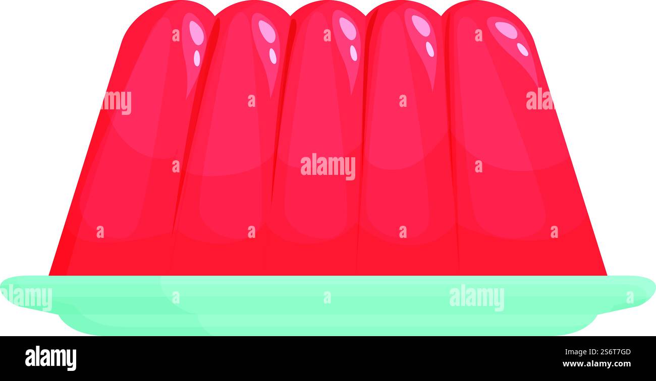 Süßes Gelee Icon Cartoon Vektor. Süßigkeiten. Nachtisch für Kaugummi. Süßes Gelee Icon Cartoon Vektor. Süßigkeiten Stock Vektor